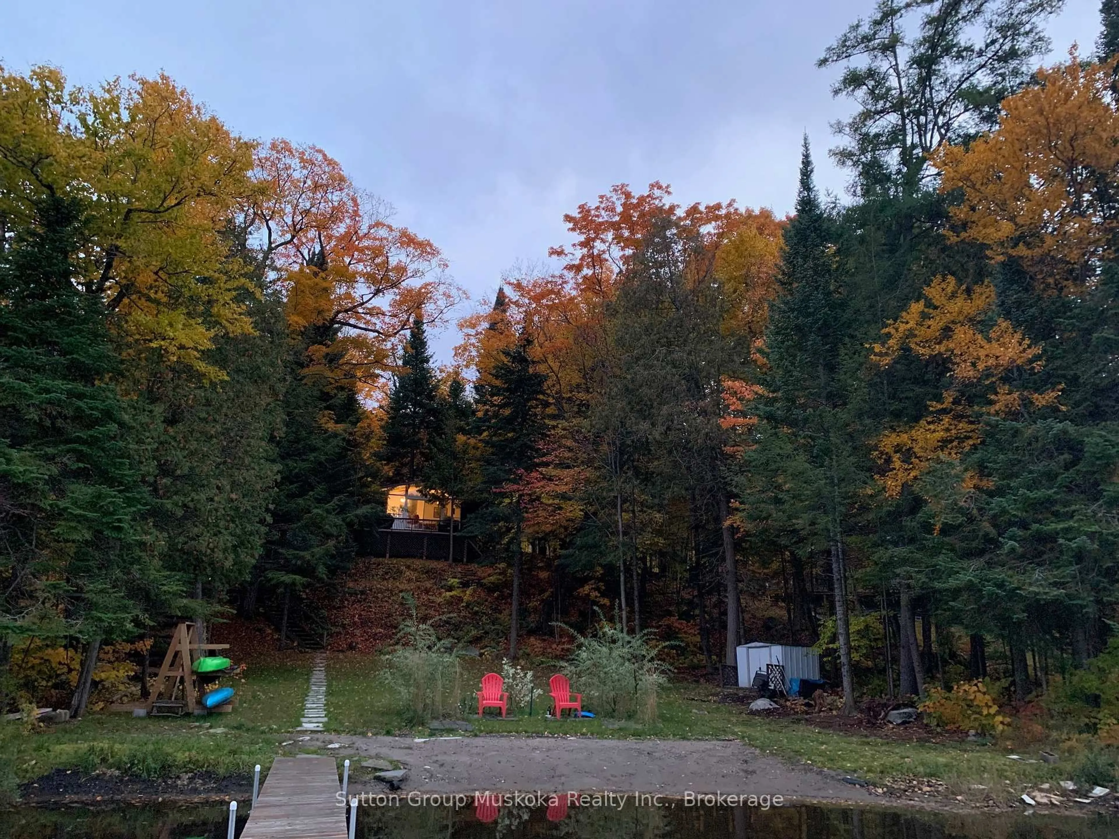 A pic from outside/outdoor area/front of a property/back of a property/a pic from drone, forest/trees view for 879 Relative Rd, Armour Ontario P0A 1C0