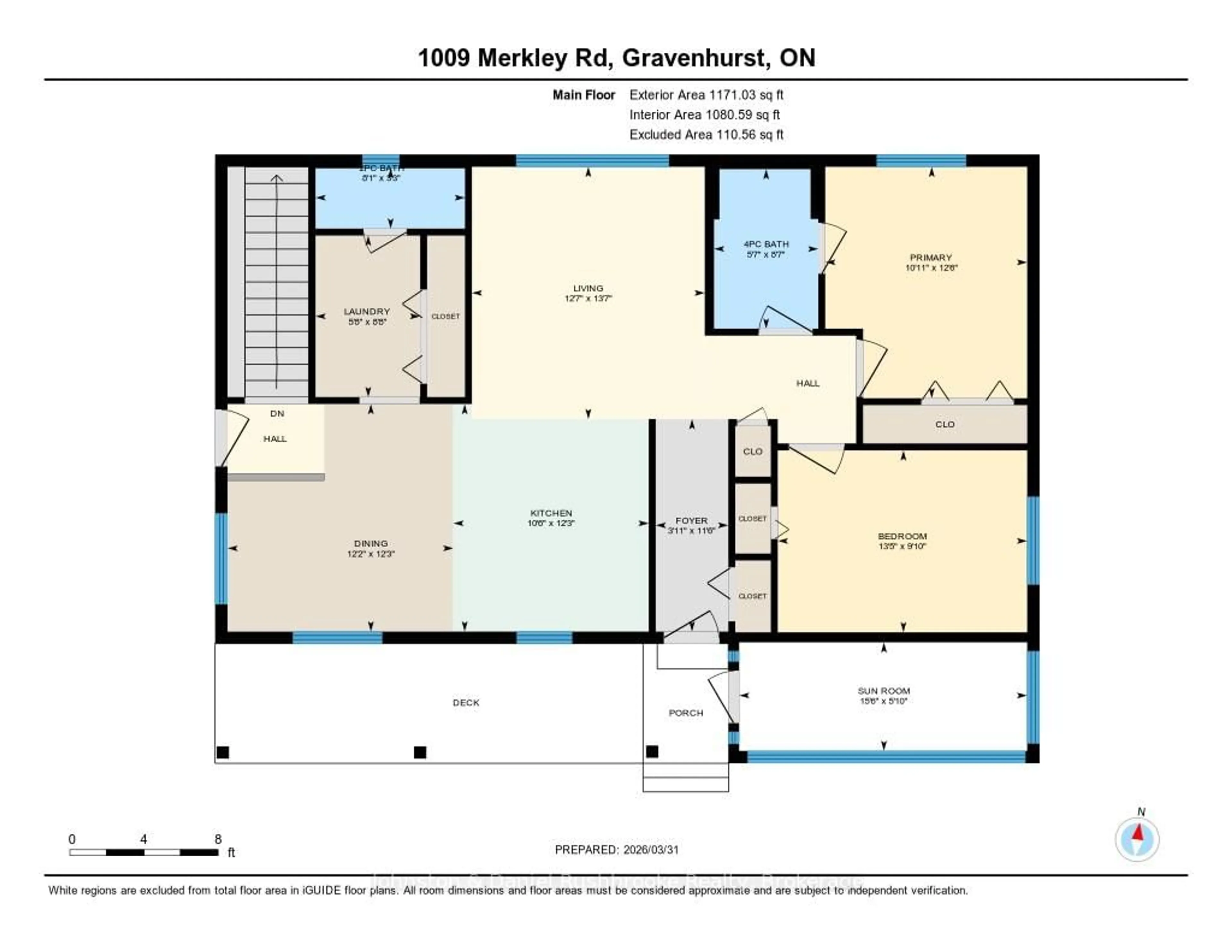 Floor plan for 1009 Merkley Rd, Gravenhurst Ontario P1P 1R3