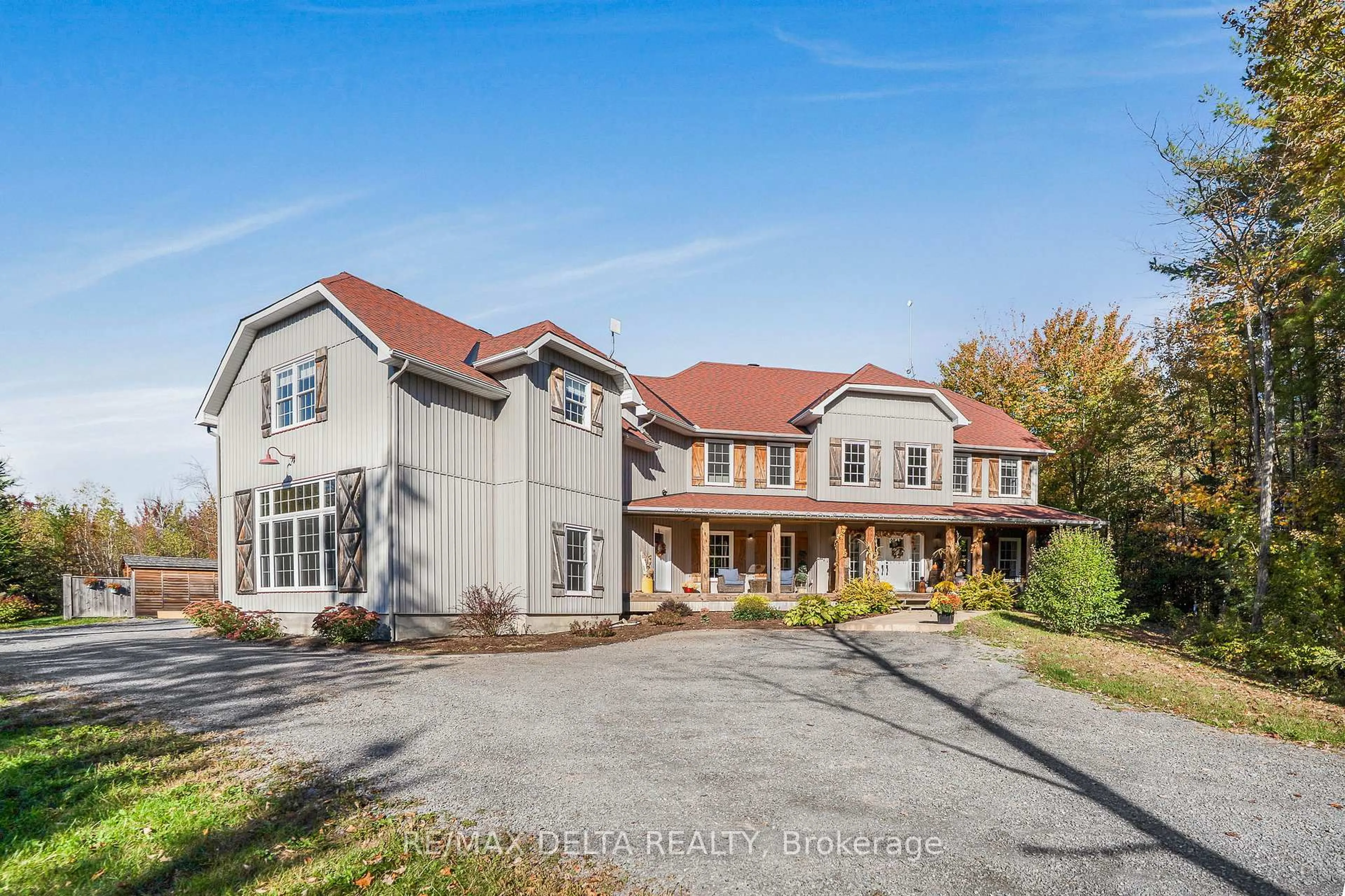 A pic from outside/outdoor area/front of a property/back of a property/a pic from drone, unknown for 1749 Albert Leroux Rd, The Nation Ontario K0A 1M0