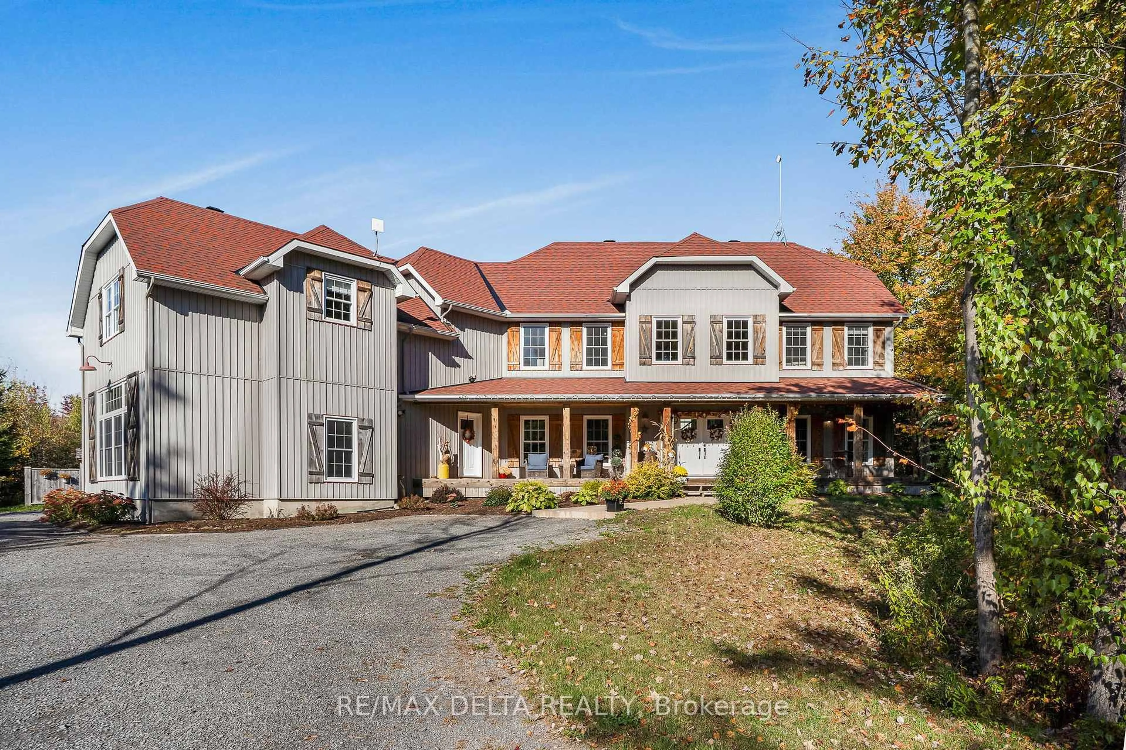 A pic from outside/outdoor area/front of a property/back of a property/a pic from drone, unknown for 1749 Albert Leroux Rd, The Nation Ontario K0A 1M0