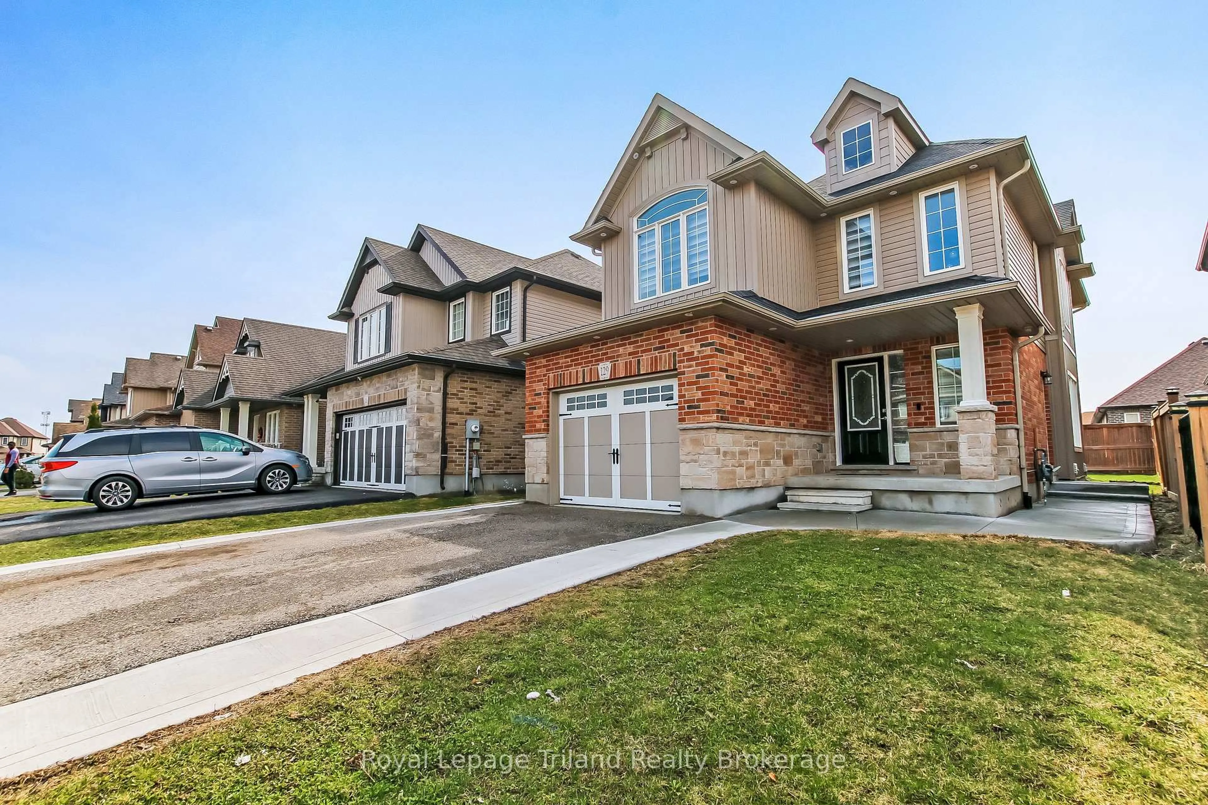 Home with brick exterior material, street for 129 Passchendaele St, Woodstock Ontario N4T 0J3