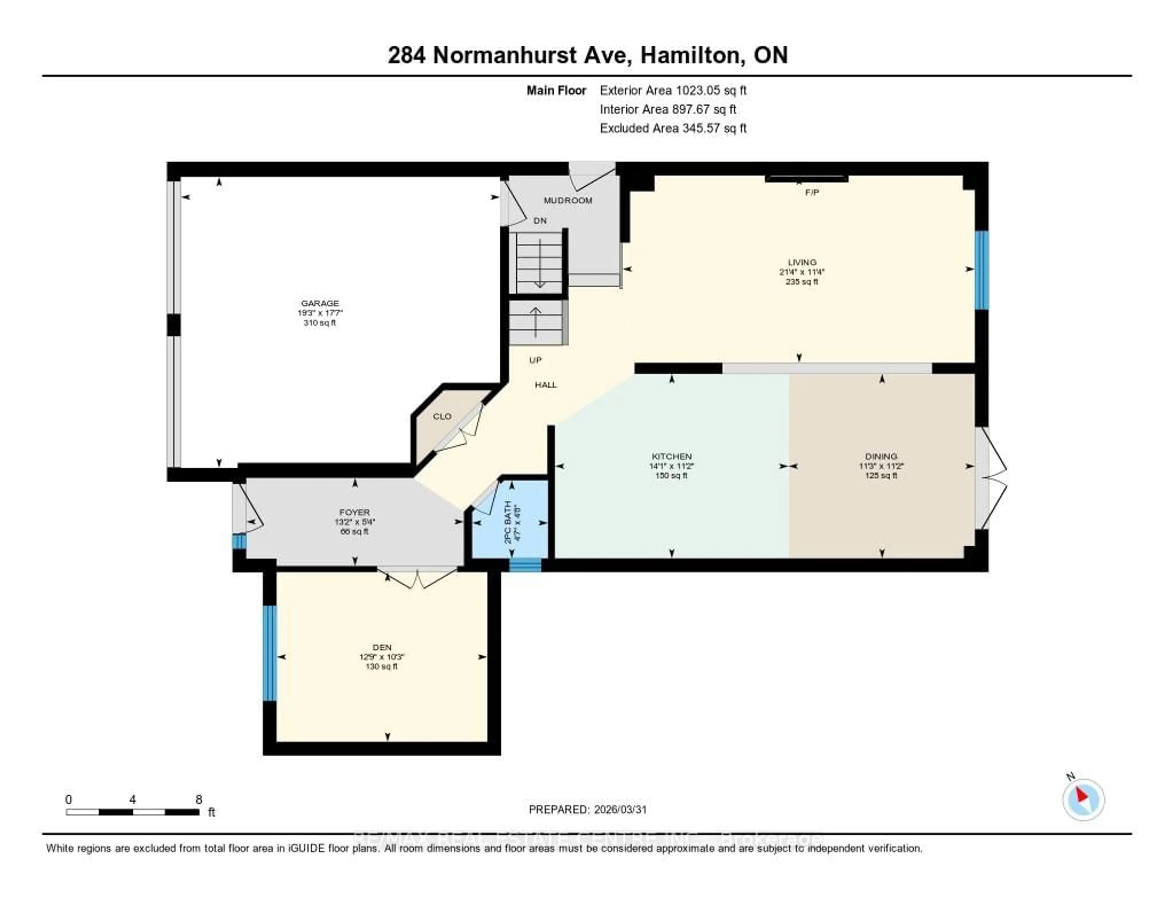 Floor plan for 284 Normanhurst Ave, Hamilton Ontario L8H 5N4