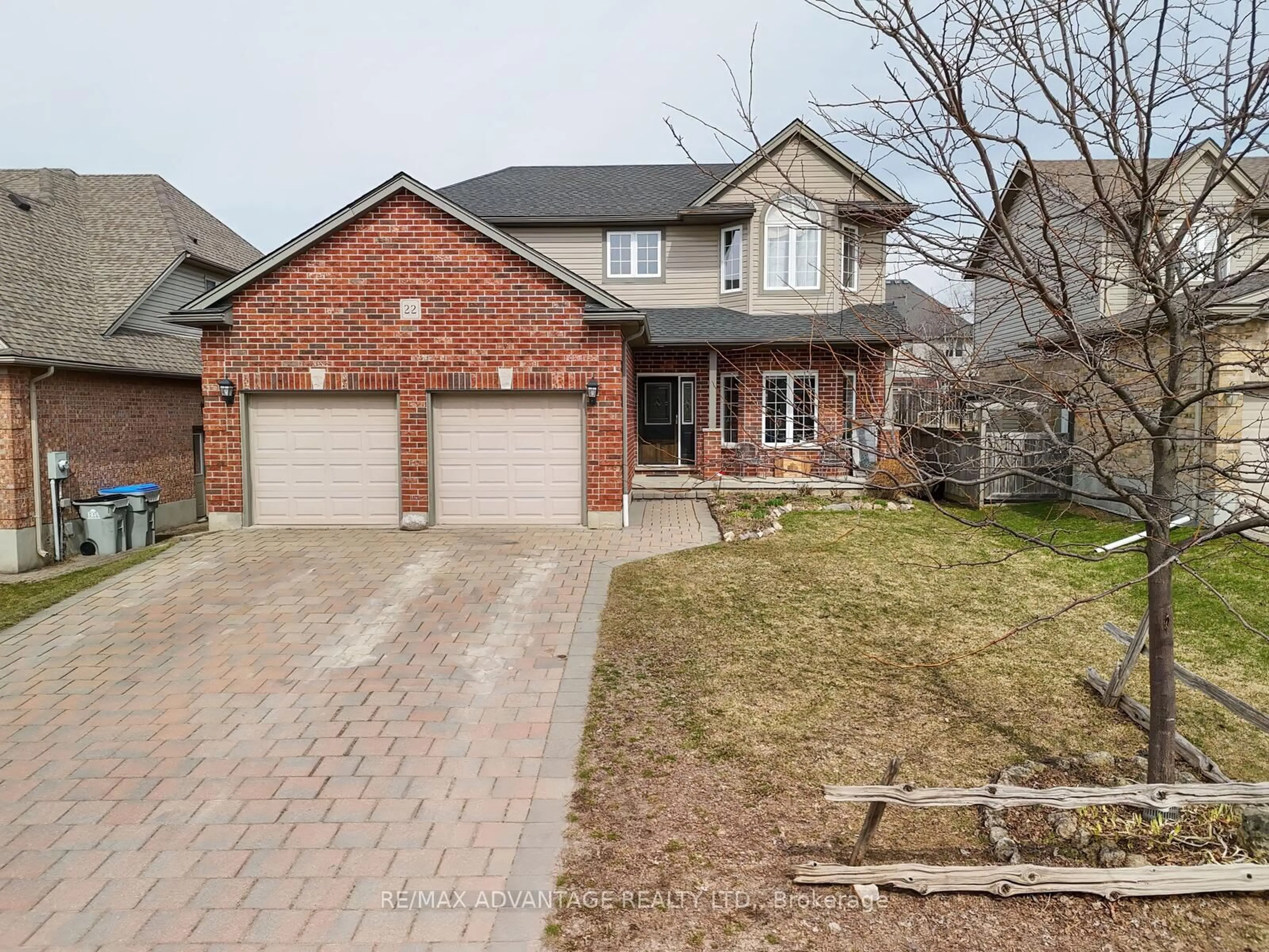 Home with brick exterior material, street for 22 Periwinkle Dr, Middlesex Centre Ontario N0M 2A0