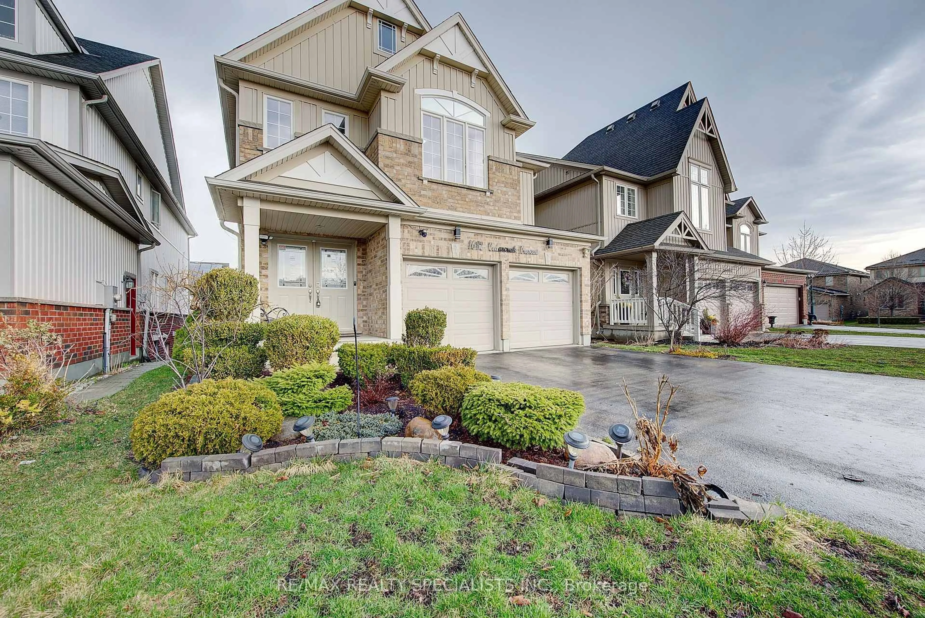 Home with brick exterior material, street for 1682 Cedarcreek Cres, London North Ontario N5X 0C7