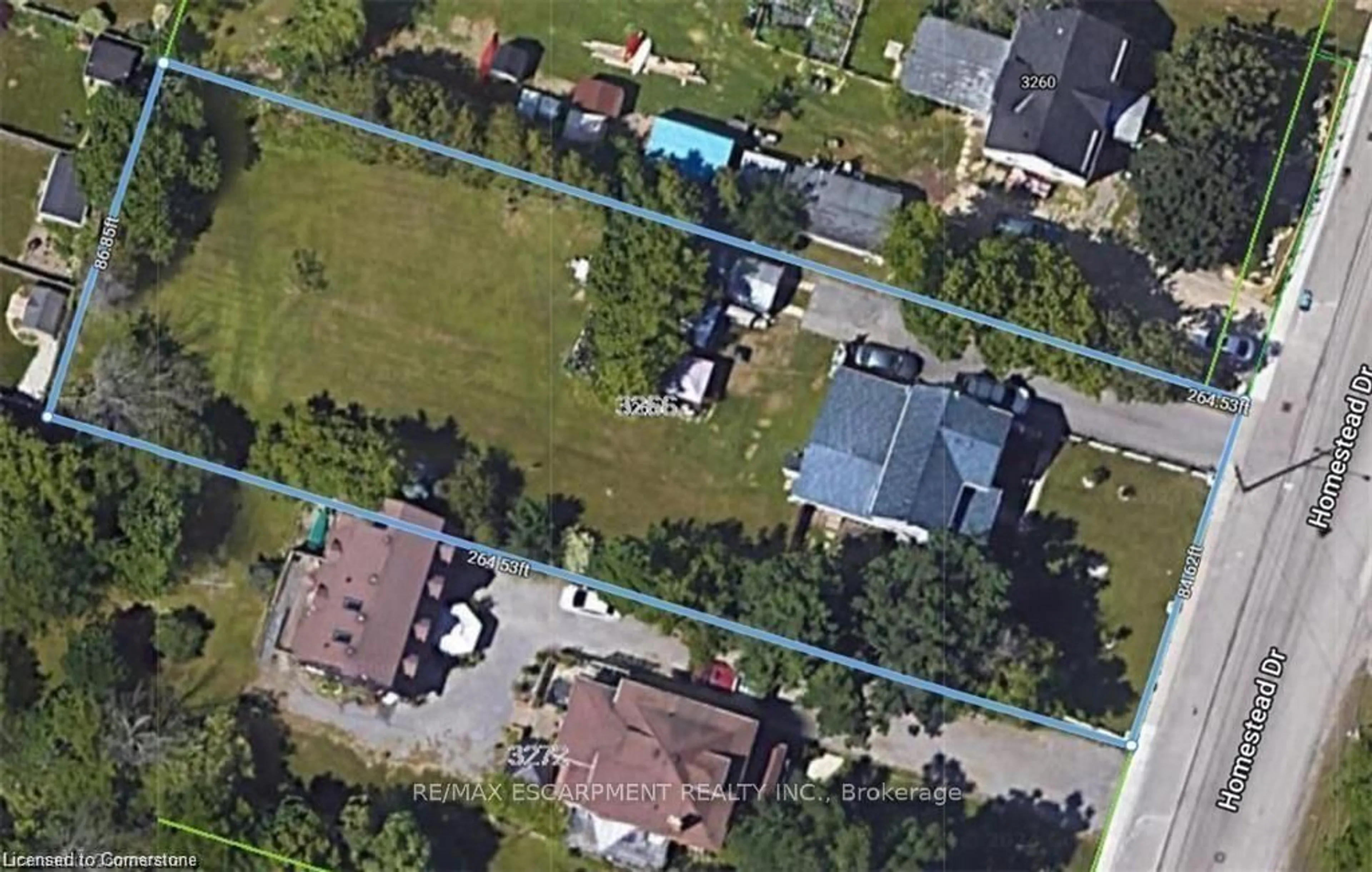 A pic from outside/outdoor area/front of a property/back of a property/a pic from drone, street for 3266 Homestead Dr, Hamilton Ontario L0R 1W0