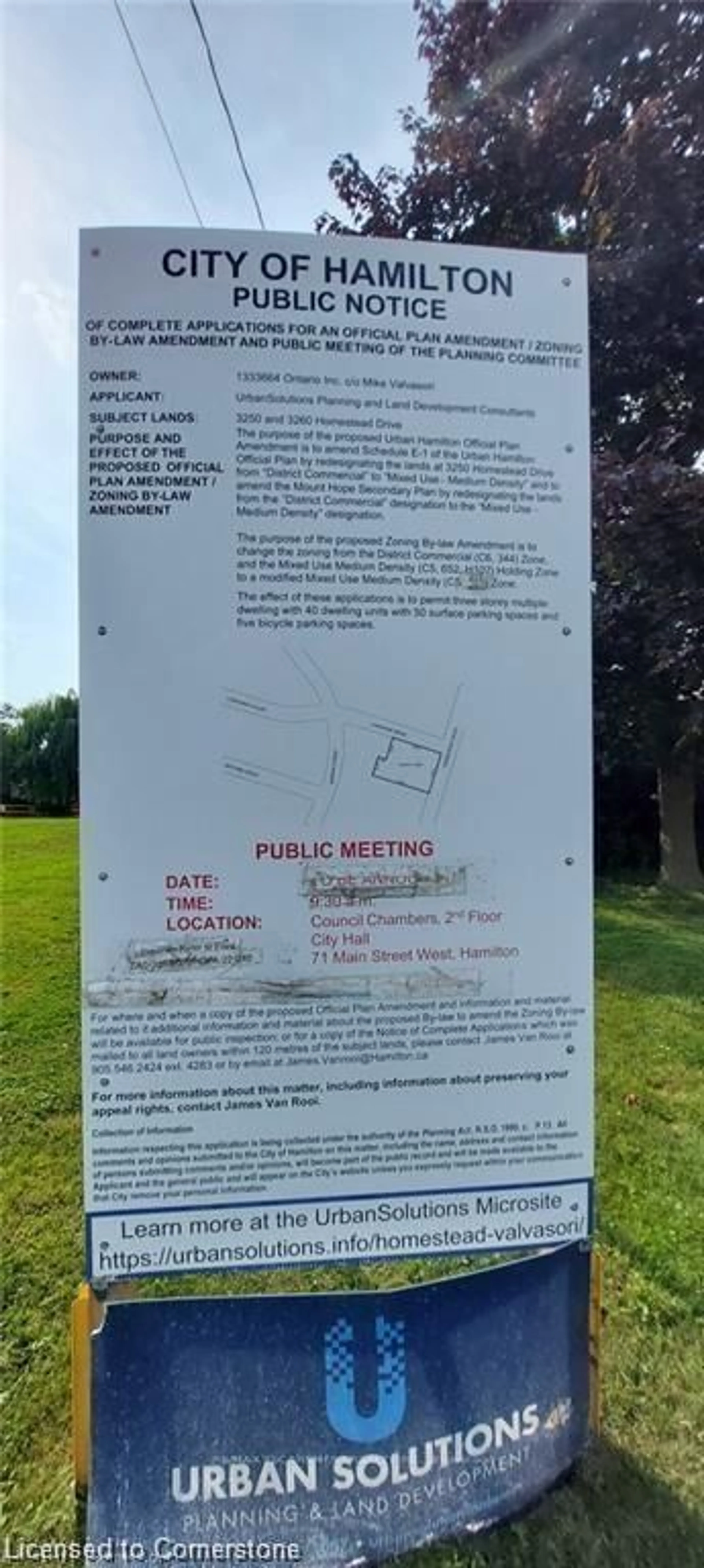 Picture of a map for 3266 Homestead Dr, Hamilton Ontario L0R 1W0