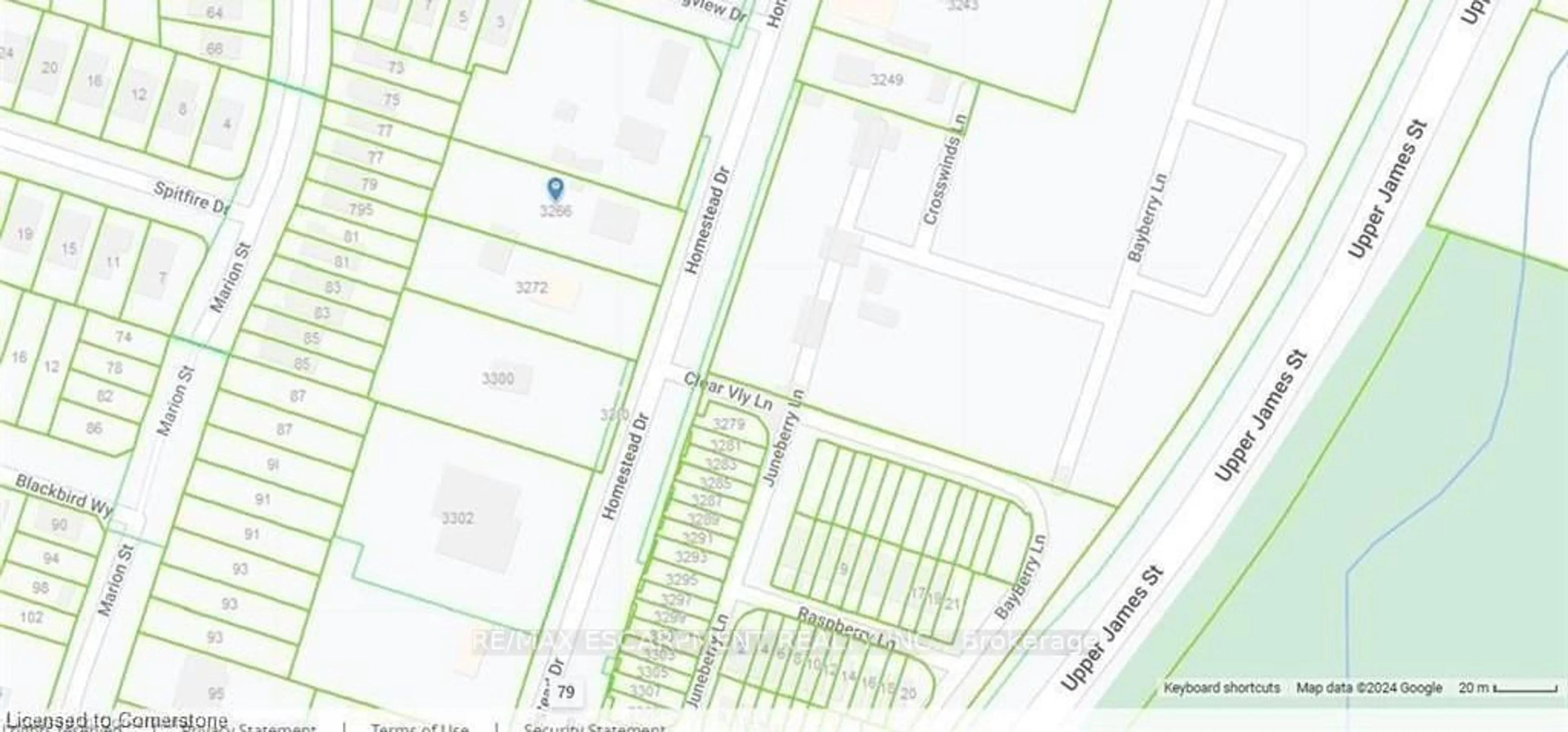 Picture of a map for 3266 Homestead Dr, Hamilton Ontario L0R 1W0
