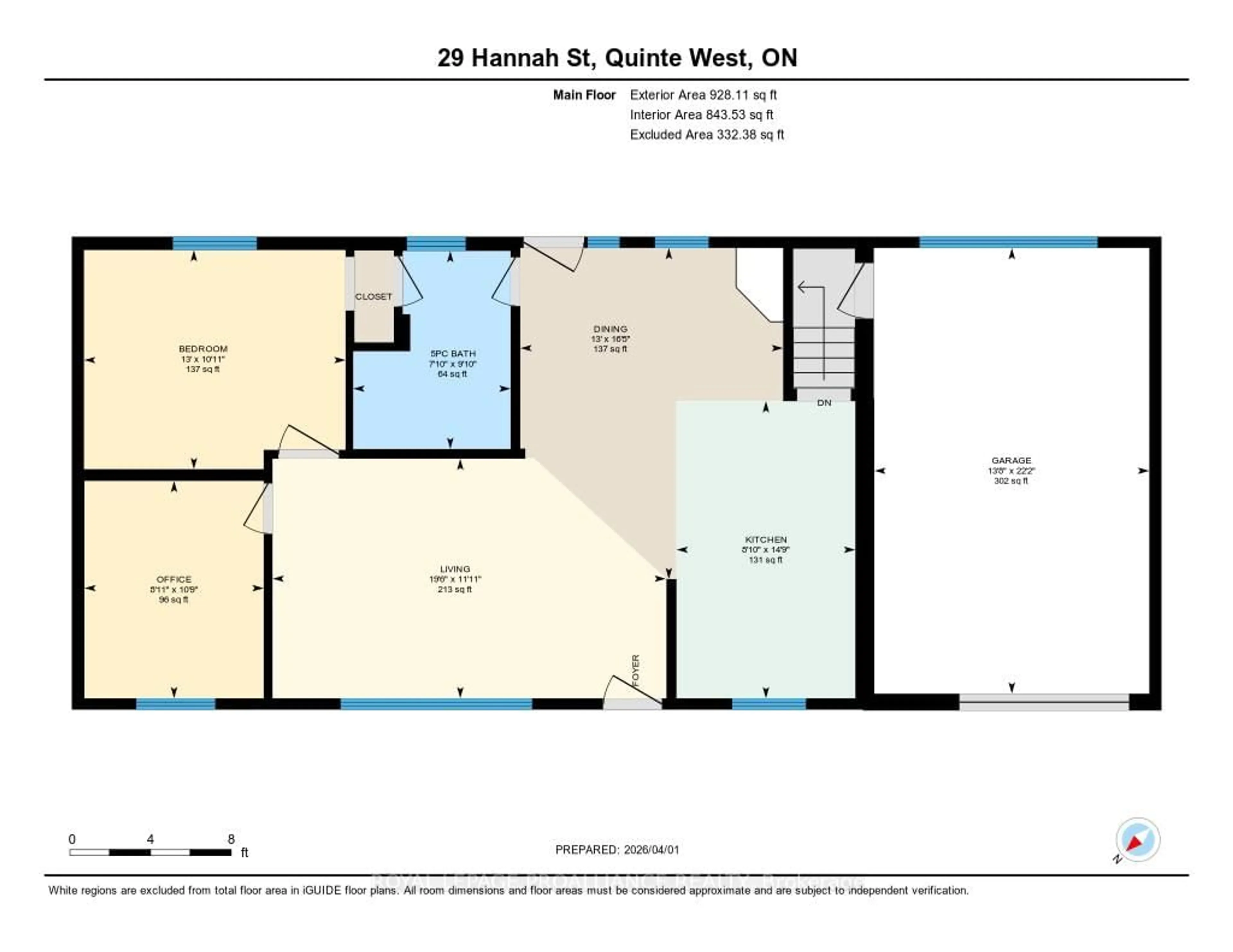 Floor plan for 29 Hannah St, Quinte West Ontario K8V 2A4