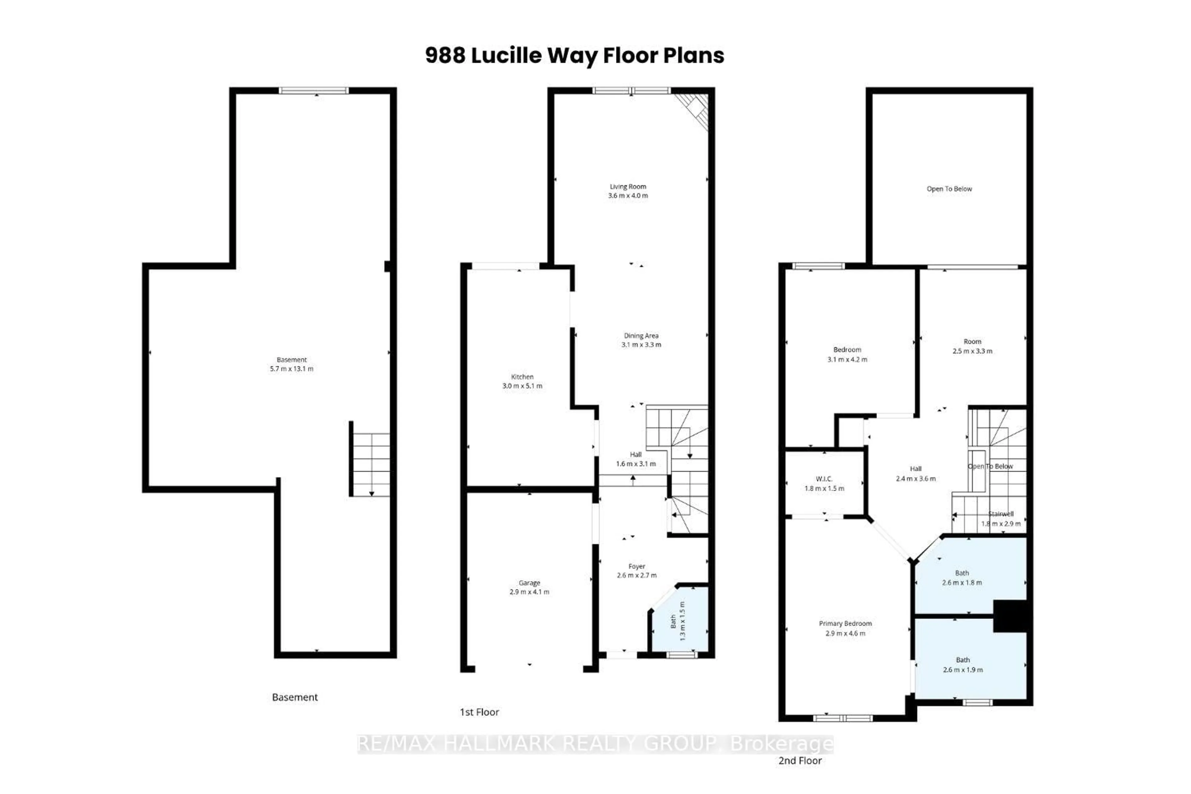 Floor plan for 988 Lucille Way, Ottawa Ontario K4A 4J2