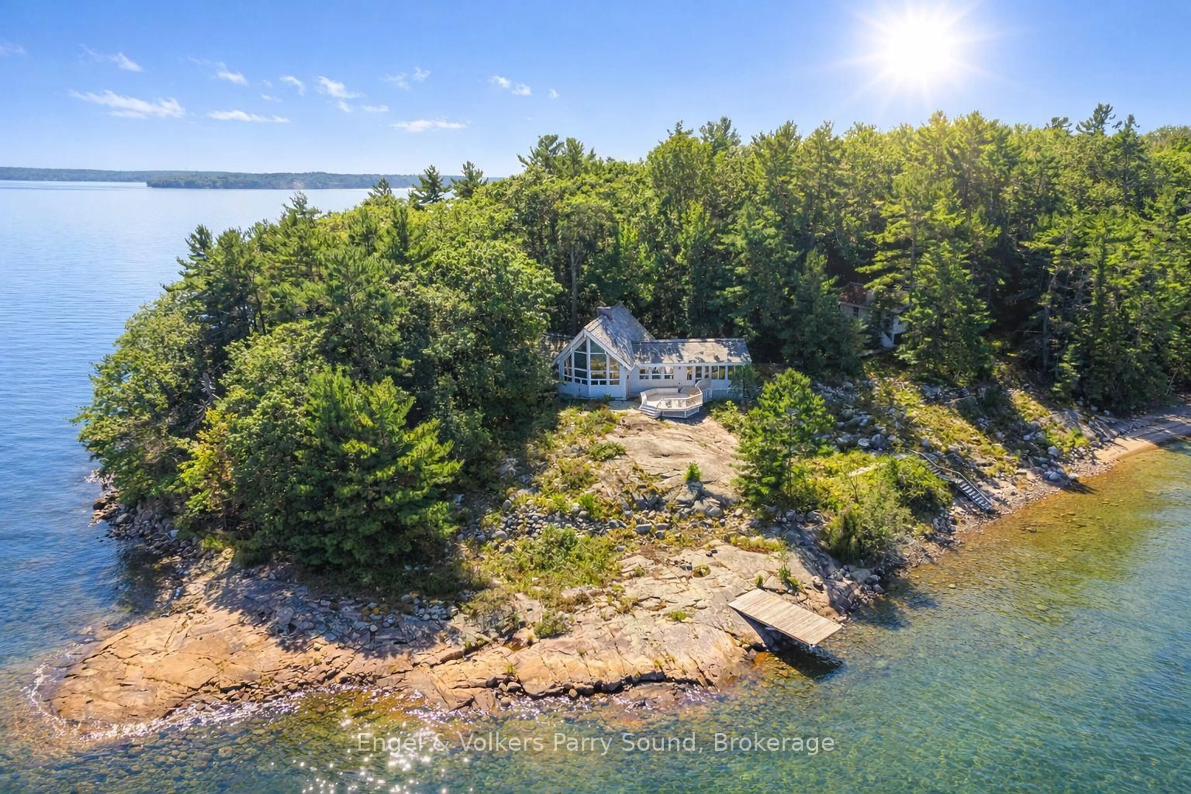 A pic from outside/outdoor area/front of a property/back of a property/a pic from drone, water/lake/river/ocean view for 8 ISLAND 29C, Carling Ontario P0G 1G0