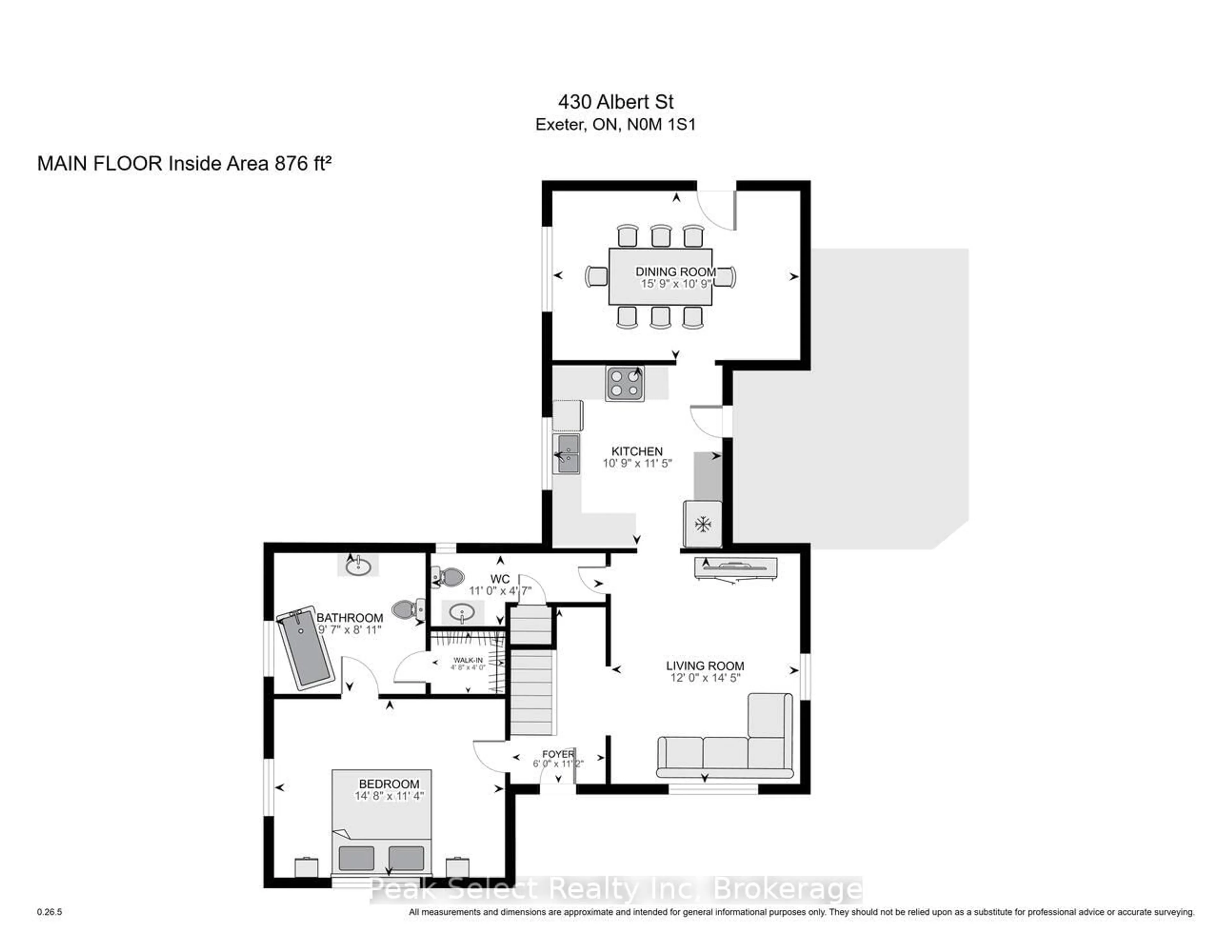 Floor plan for 430 ALBERT St, South Huron Ontario N0M 1S1