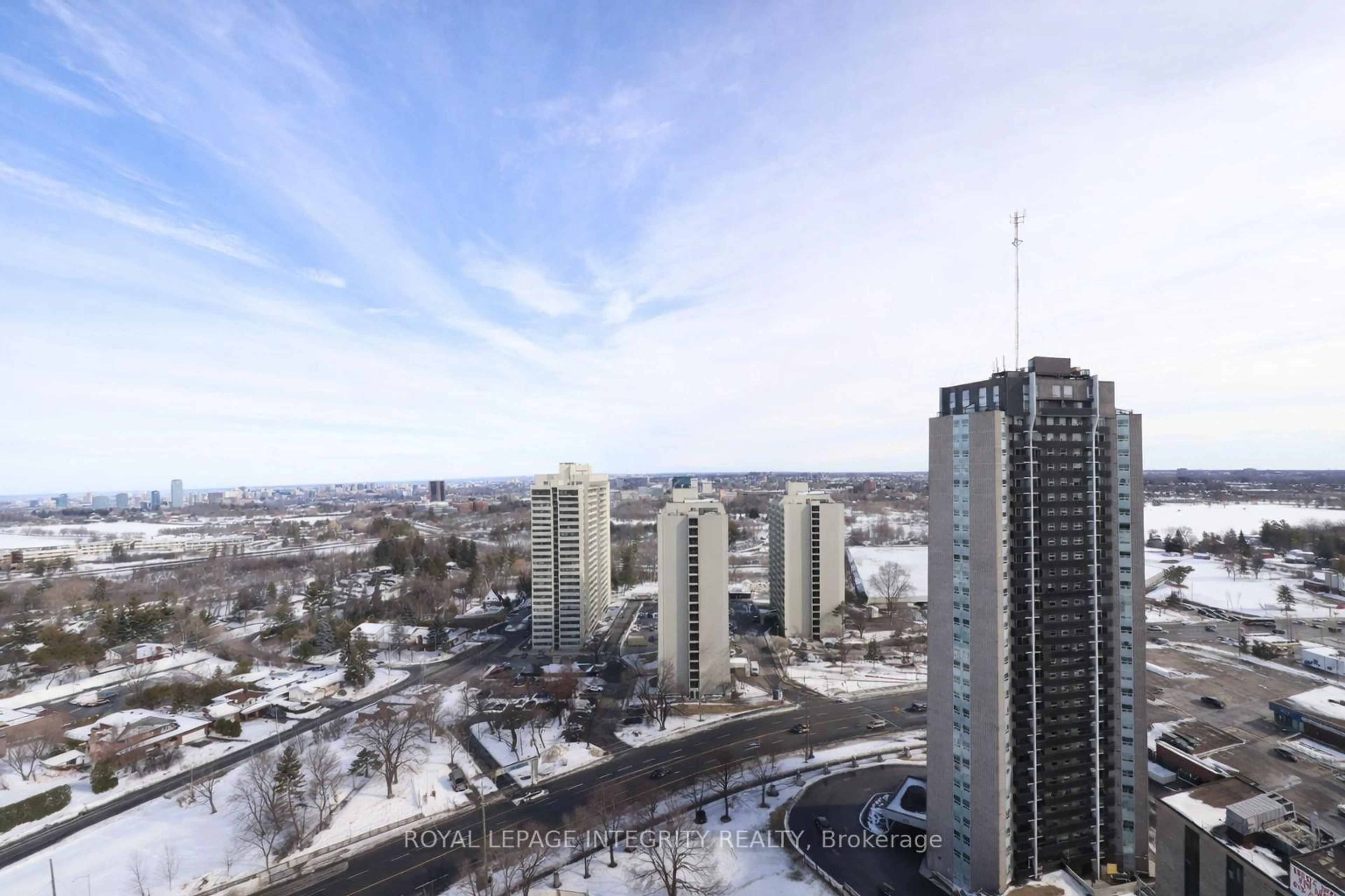 A pic from outside/outdoor area/front of a property/back of a property/a pic from drone, city buildings view from balcony for 900 Dynes Rd #2505, Ottawa Ontario K2C 3L6