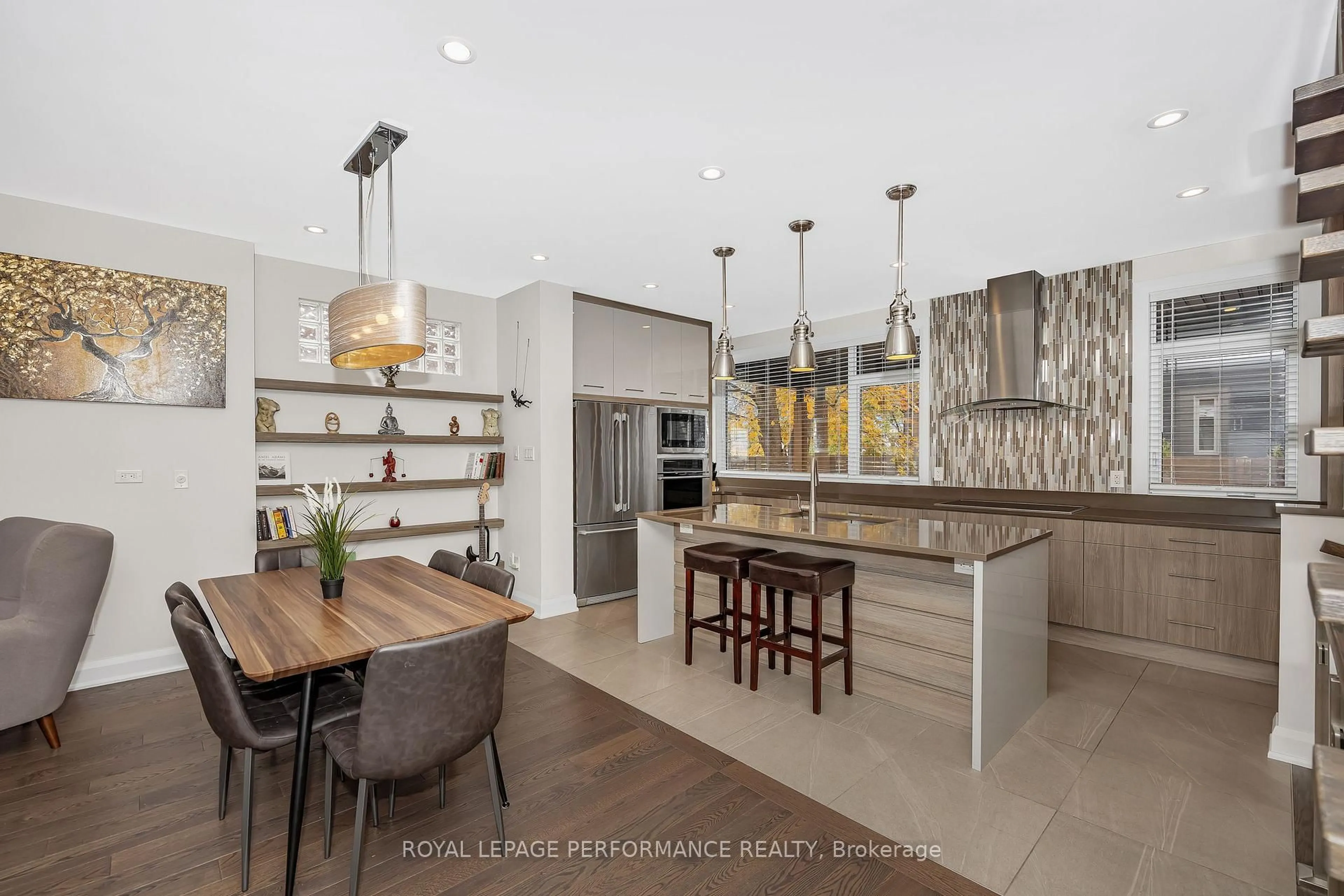 Open concept kitchen, ceramic/tile floor for 383 Princeton Ave, Ottawa Ontario K2A 4E1