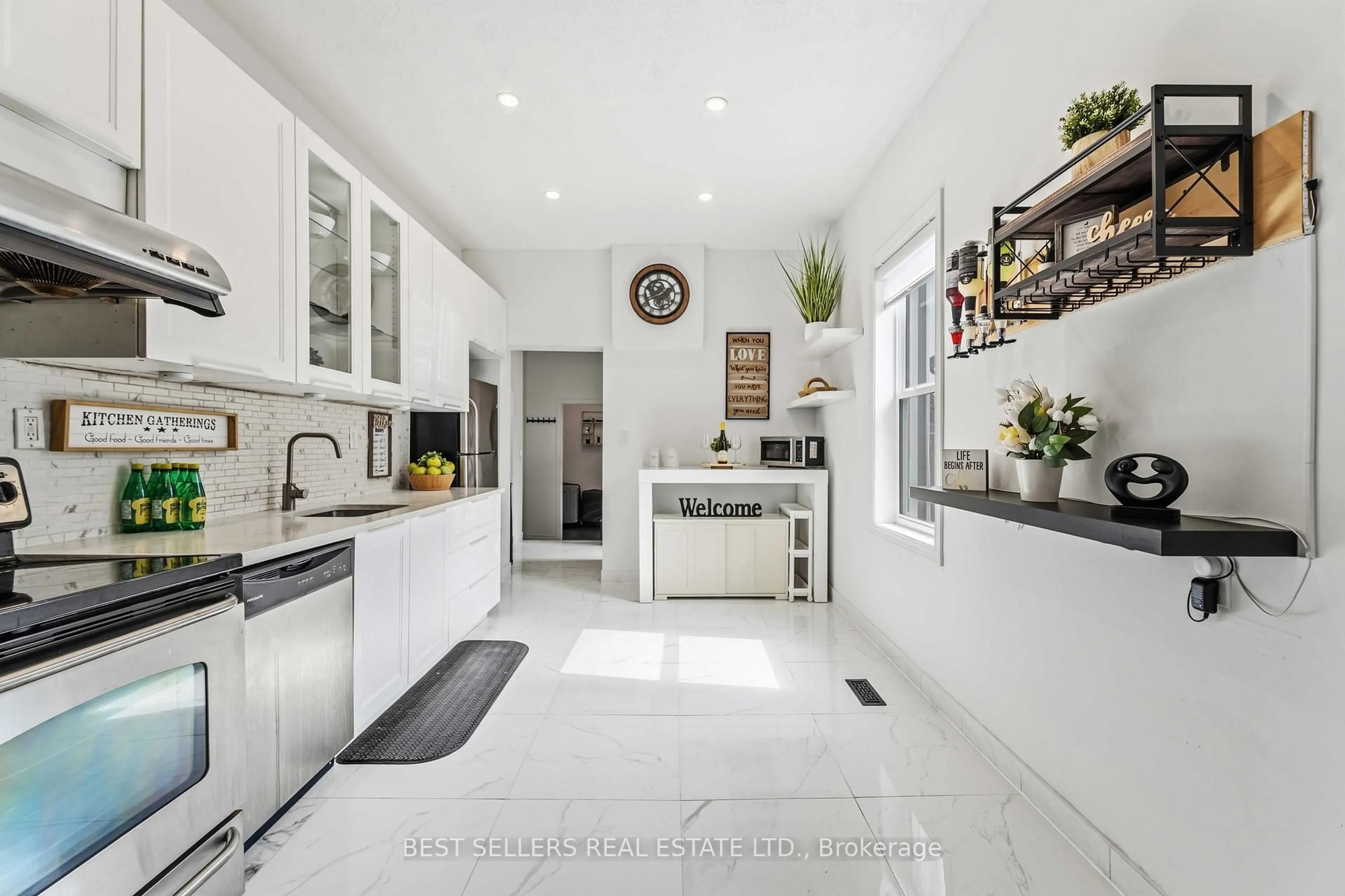 Contemporary kitchen, ceramic/tile floor for 300 East Ave, Hamilton Ontario L8L 5J5