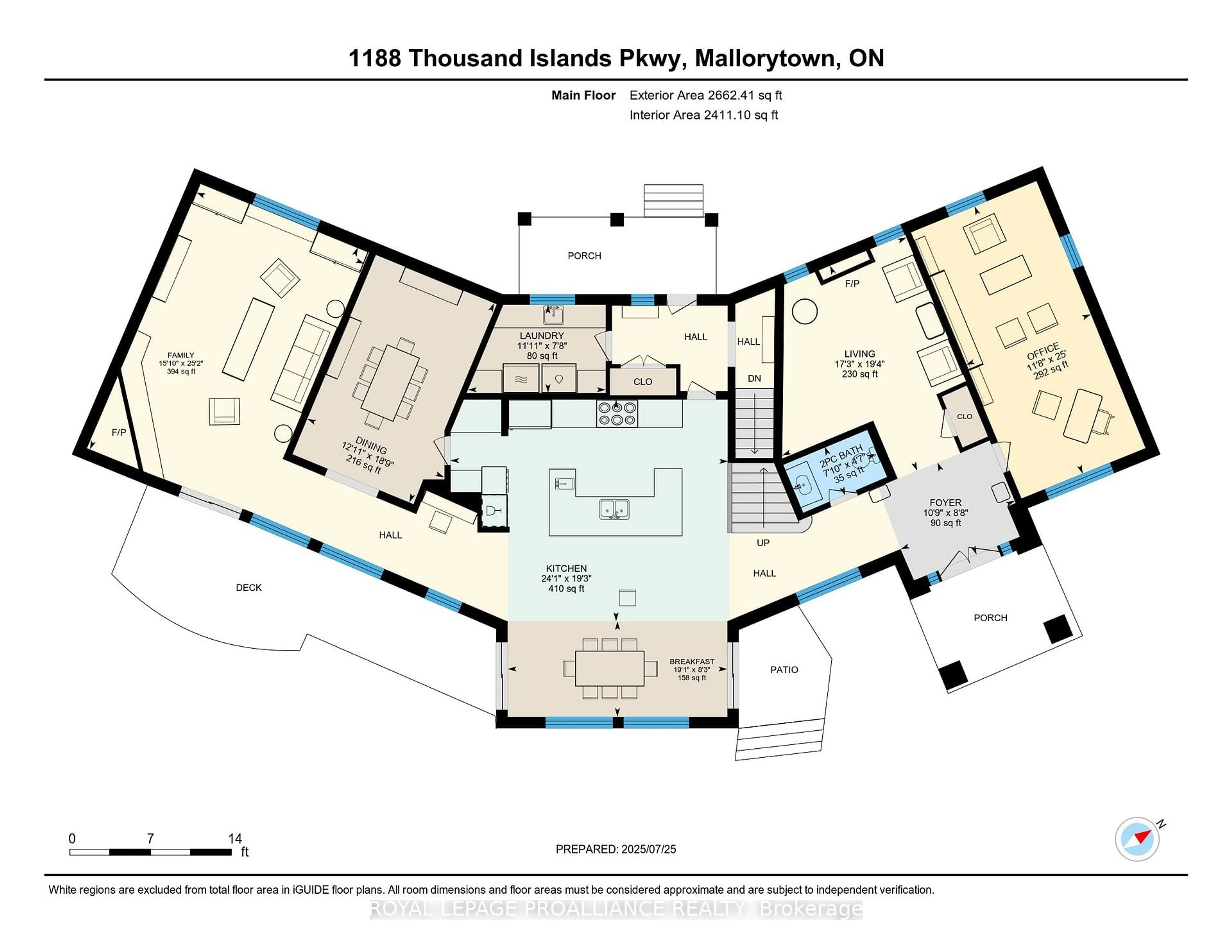 Floor plan for 1188 1000 Islands Pkwy, Front of Yonge Ontario K0E 1R0