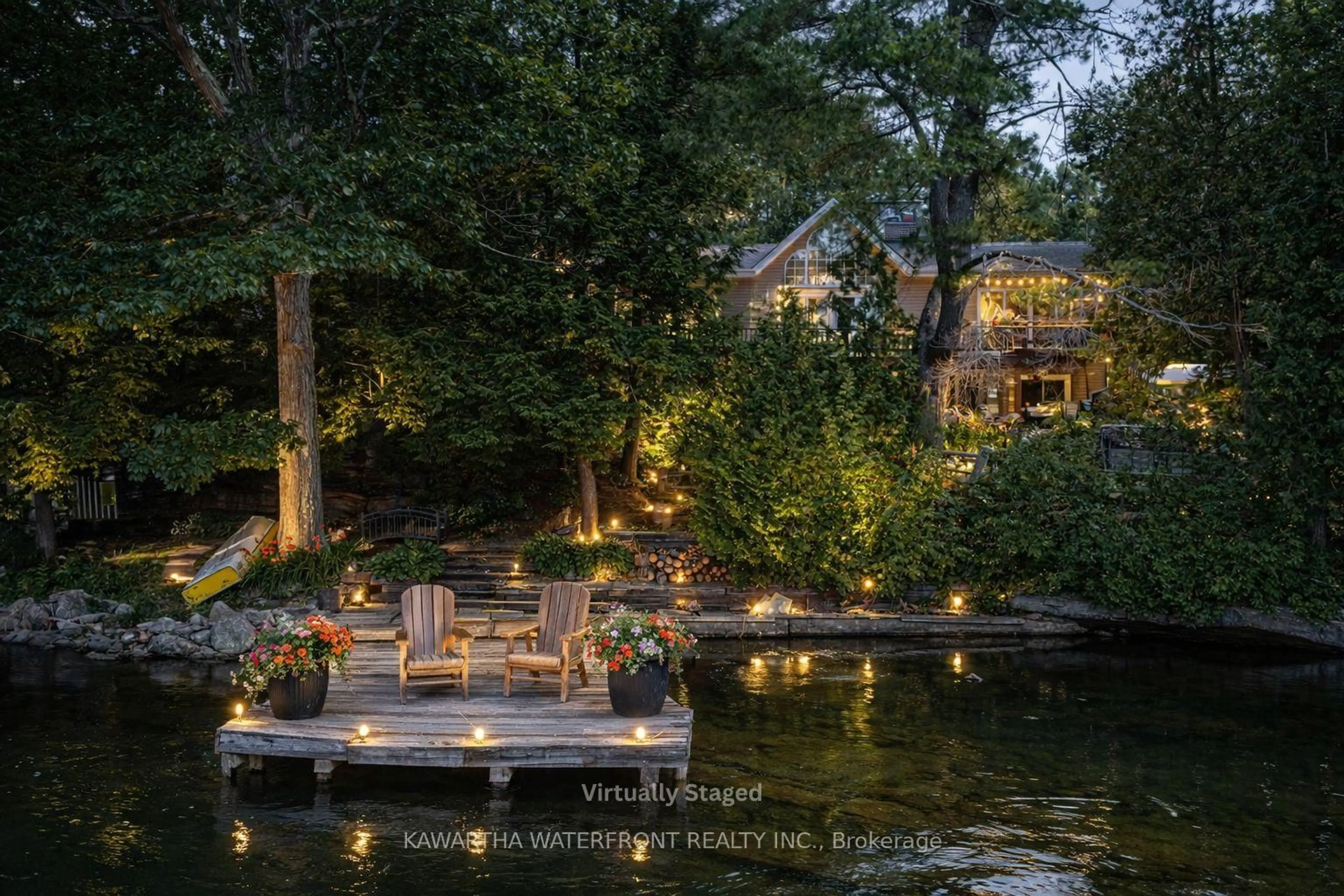 Patio, water/lake/river/ocean view for 25 Government Dock Rd, Kawartha Lakes Ontario K0M 2L0