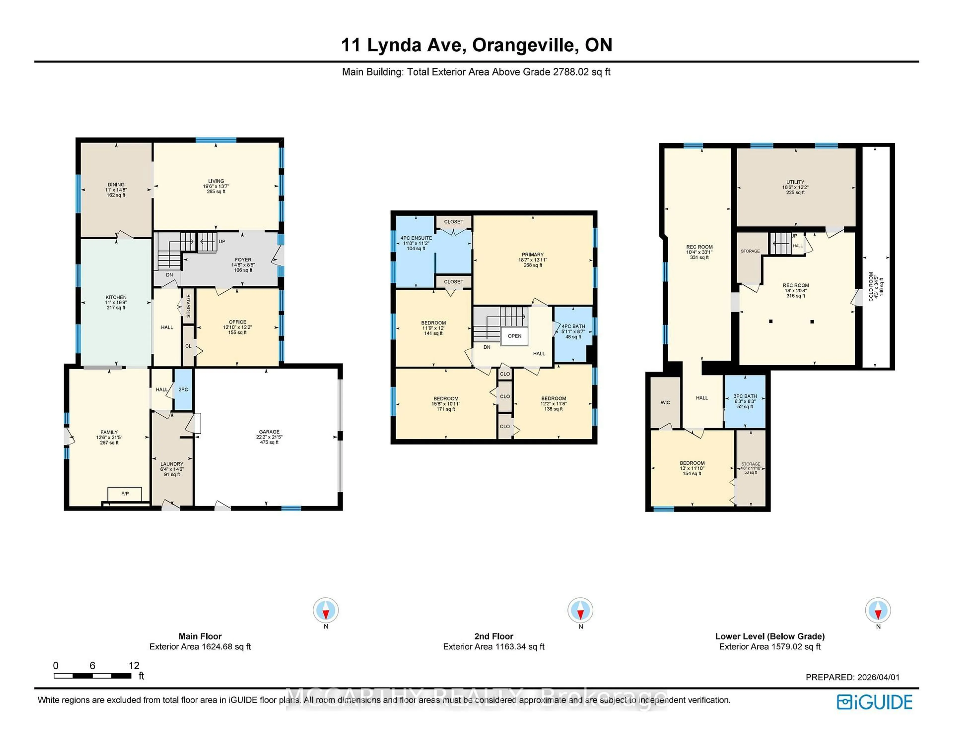 Floor plan for 11 Lynda Ave, Mono Ontario L9W 1Z4