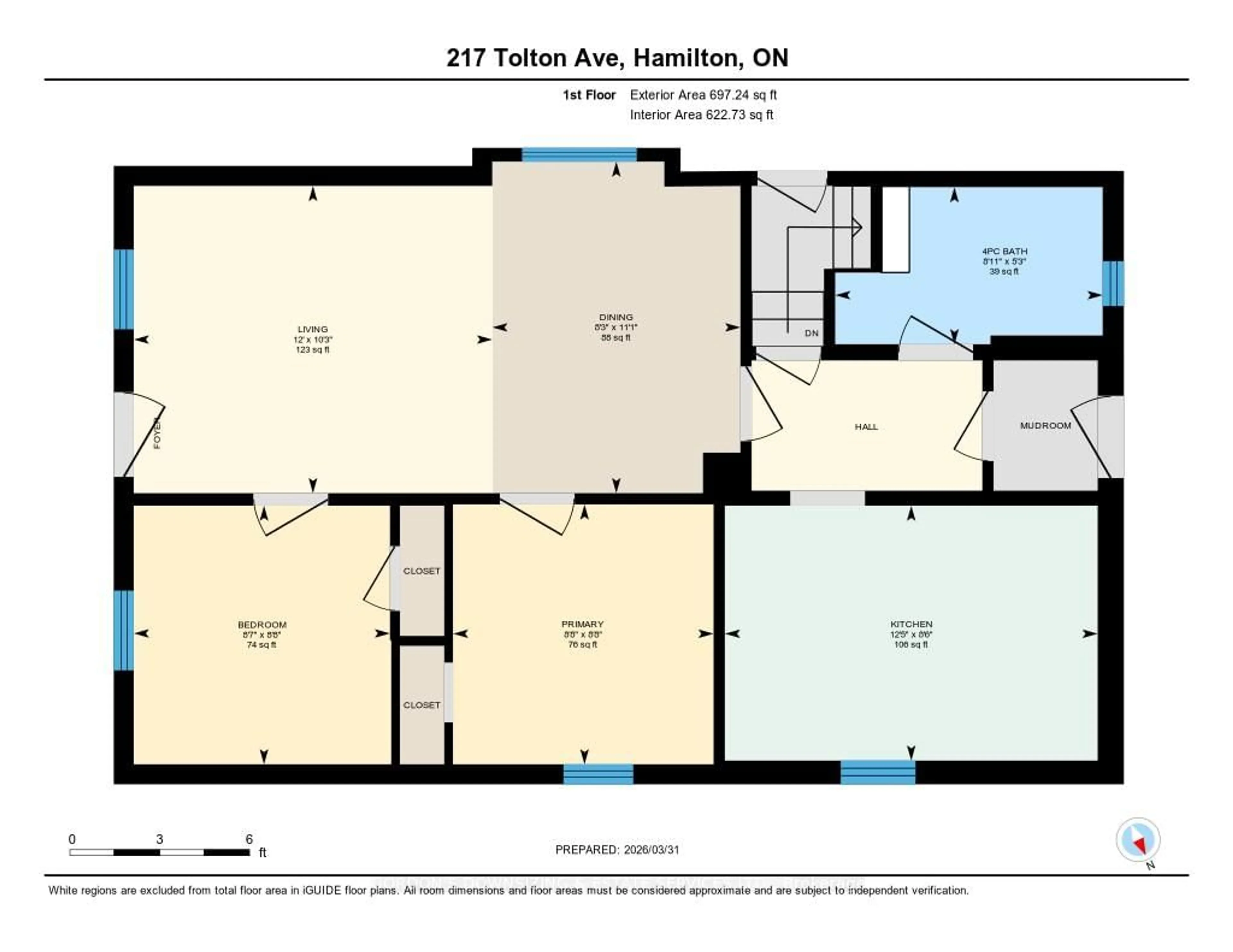 Floor plan for 217 Tolton Ave, Hamilton Ontario L8H 5P2