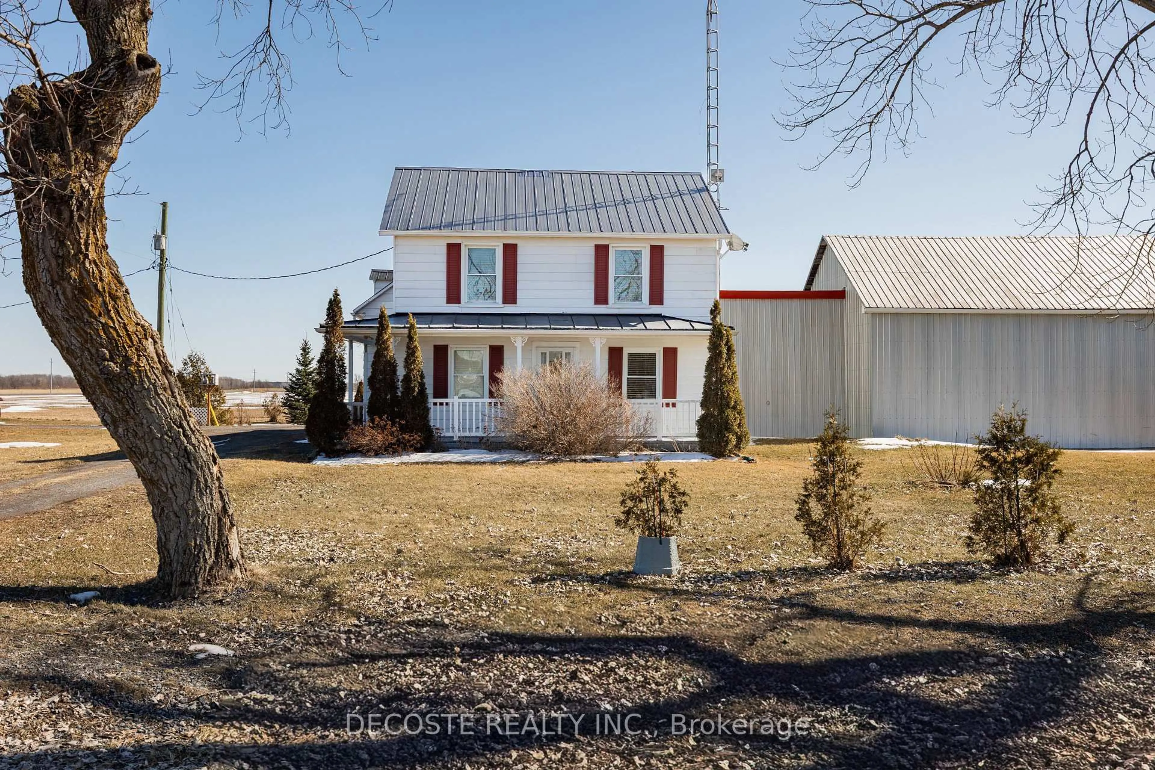 A pic from outside/outdoor area/front of a property/back of a property/a pic from drone, street for 21930 Menard Rd, North Glengarry Ontario K0B 1H0