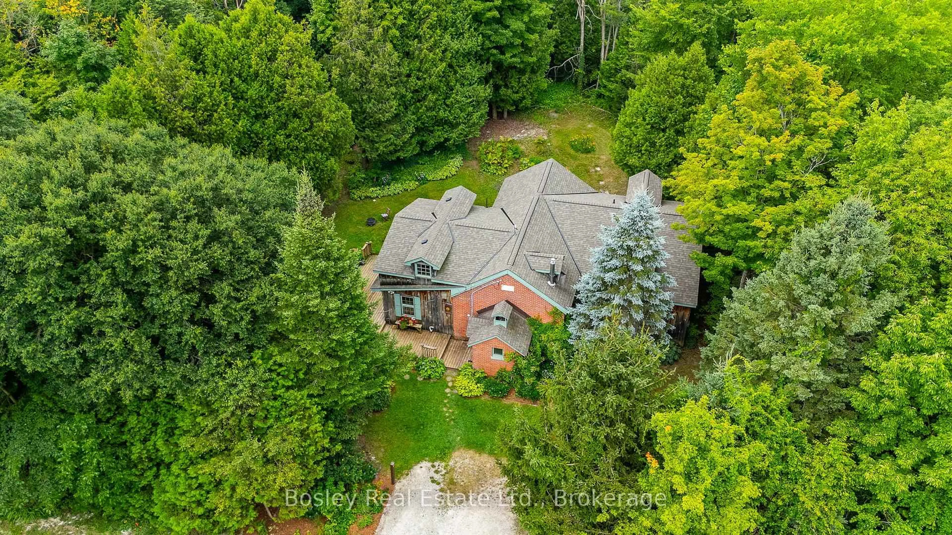 A pic from outside/outdoor area/front of a property/back of a property/a pic from drone, forest/trees view for 355276 The Blue Mountains Euphrasia Townline, Blue Mountains Ontario N0H 1J0