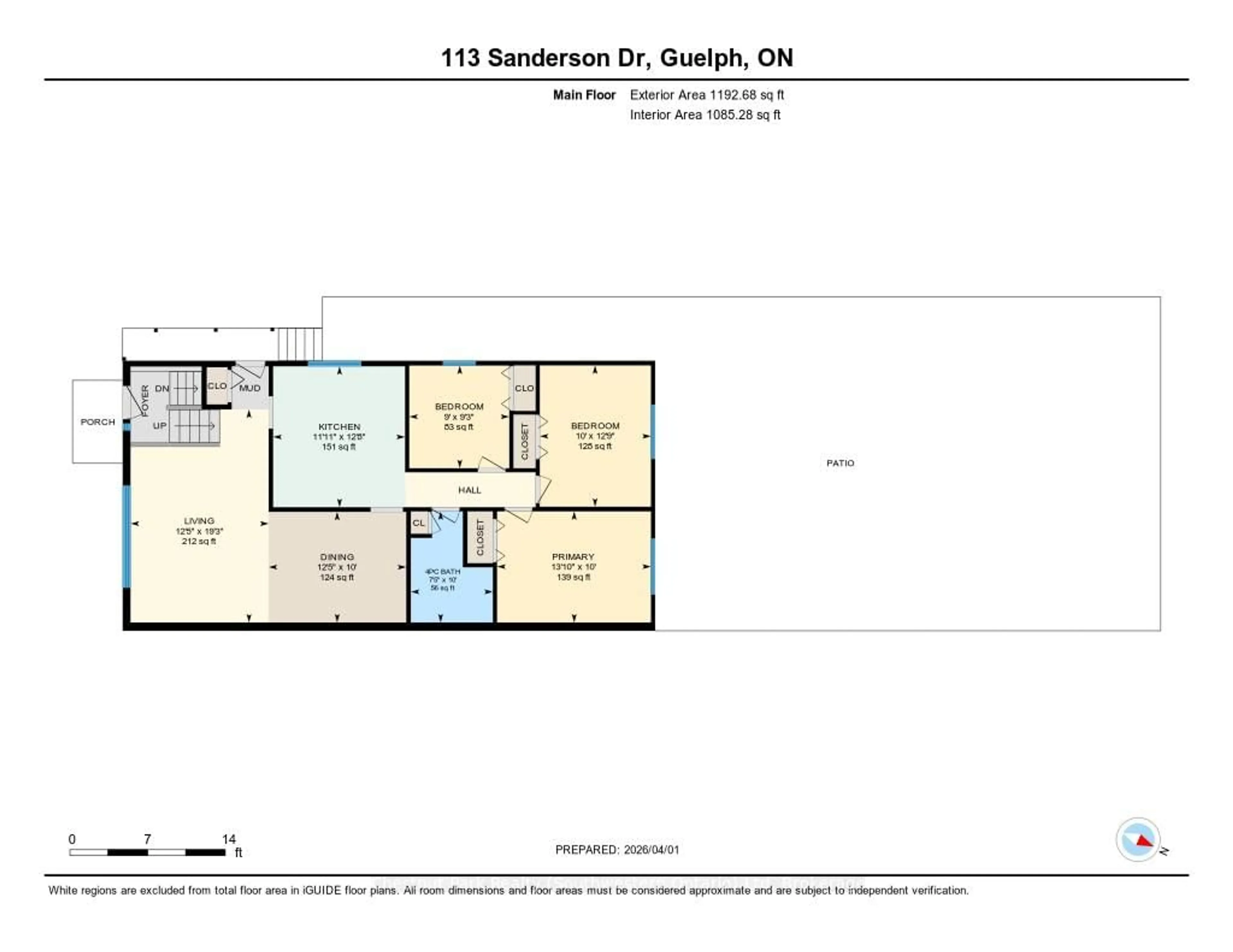 Floor plan for 113 Sanderson Dr, Guelph Ontario N1H 7K1