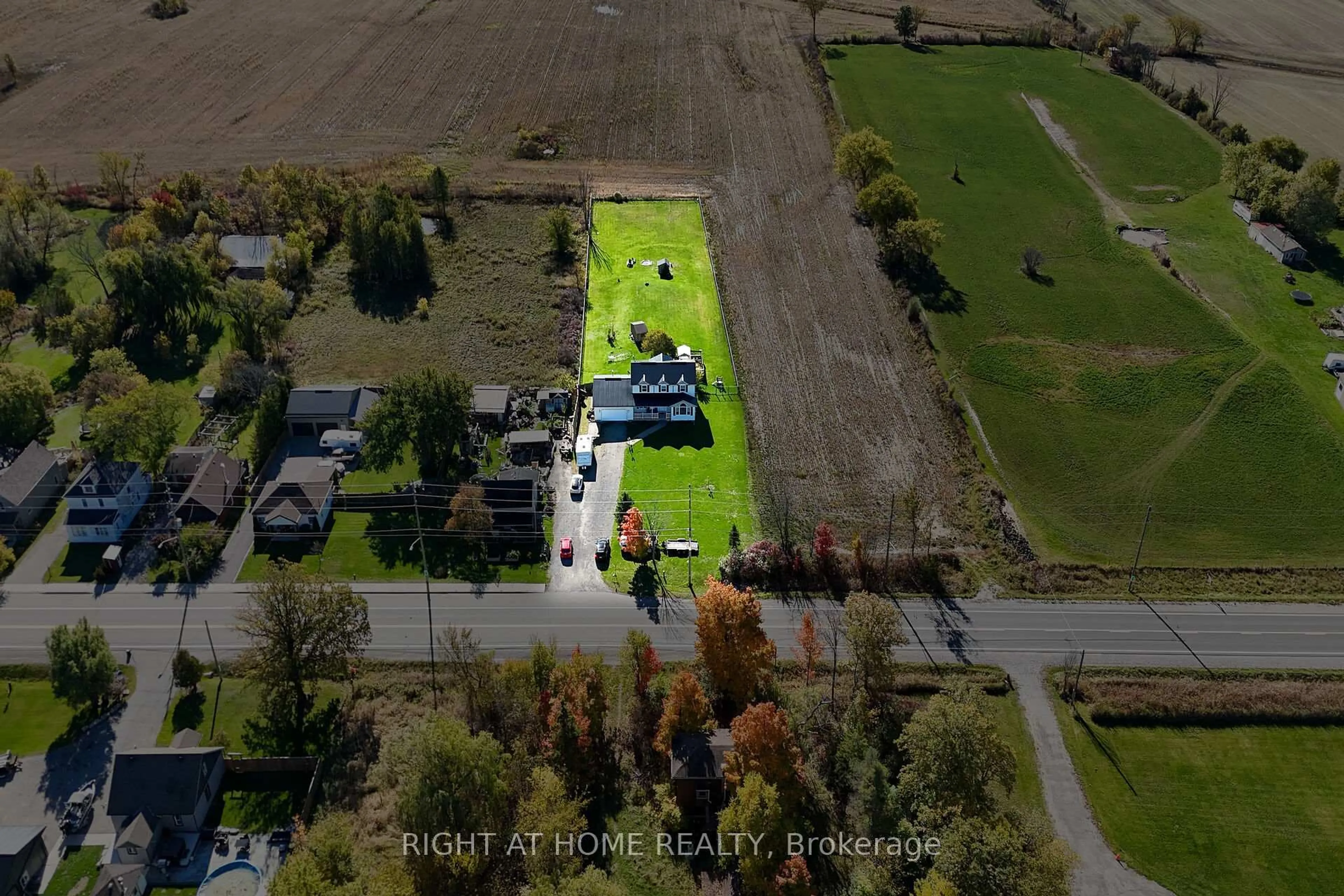A pic from outside/outdoor area/front of a property/back of a property/a pic from drone, street for 8 Talbot Rd, Haldimand Ontario N0A 1C0