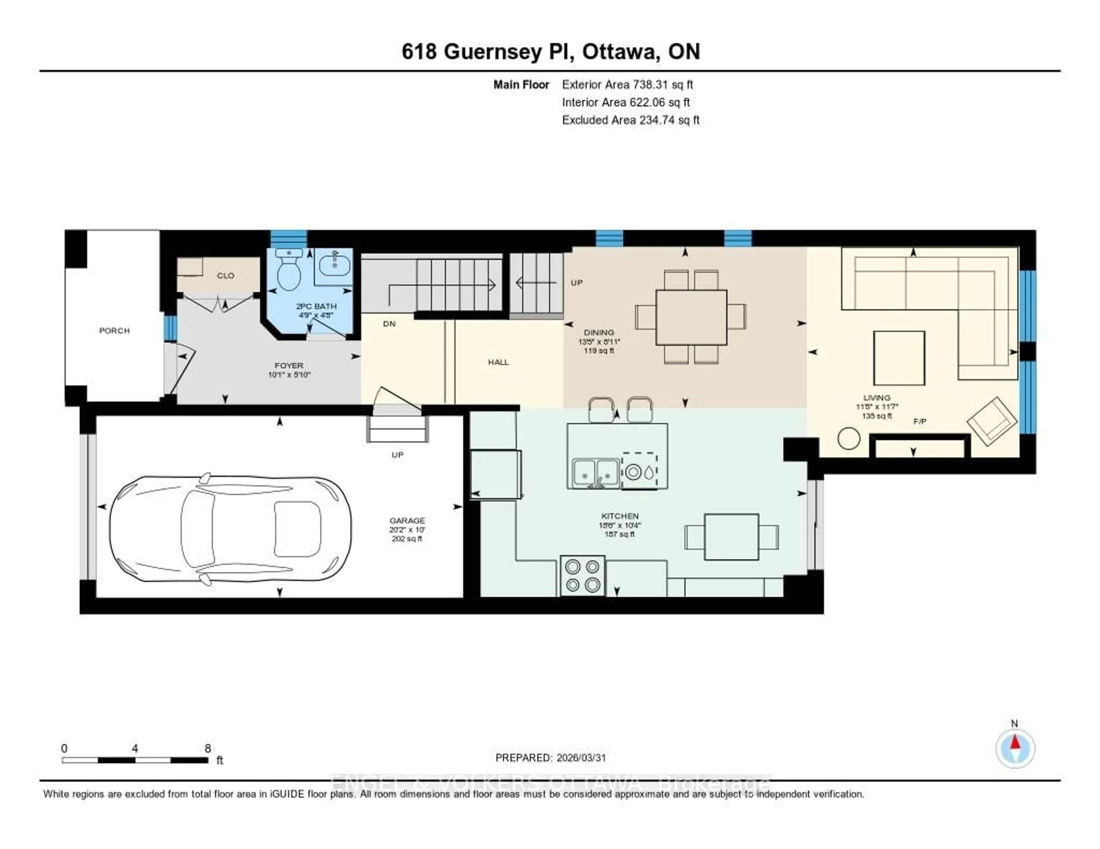 Floor plan for 618 Guernsey Pl, Ottawa Ontario K4M 0E2
