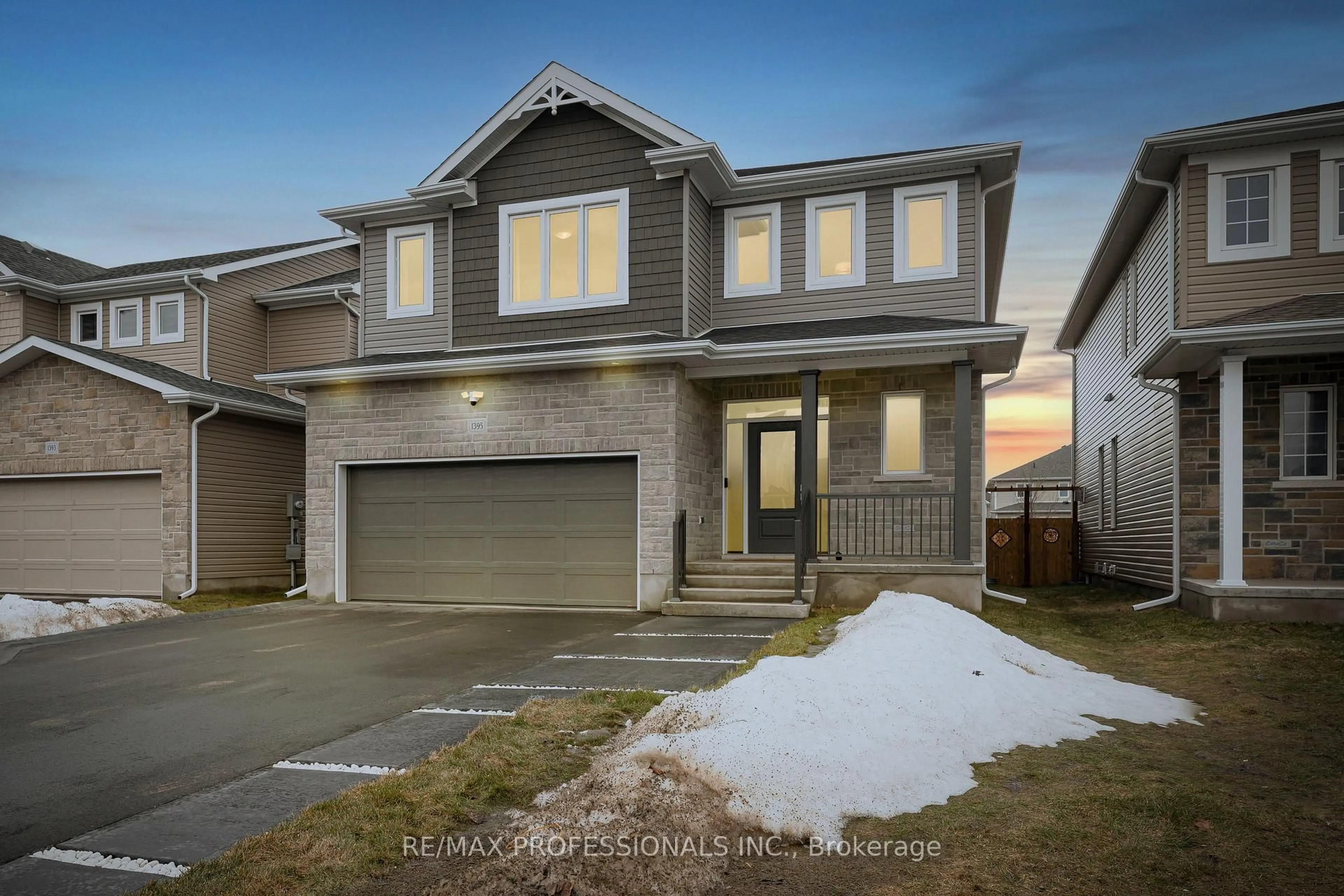 Home with brick exterior material, street for 1395 Monarch Dr, Kingston Ontario K7P 0S1