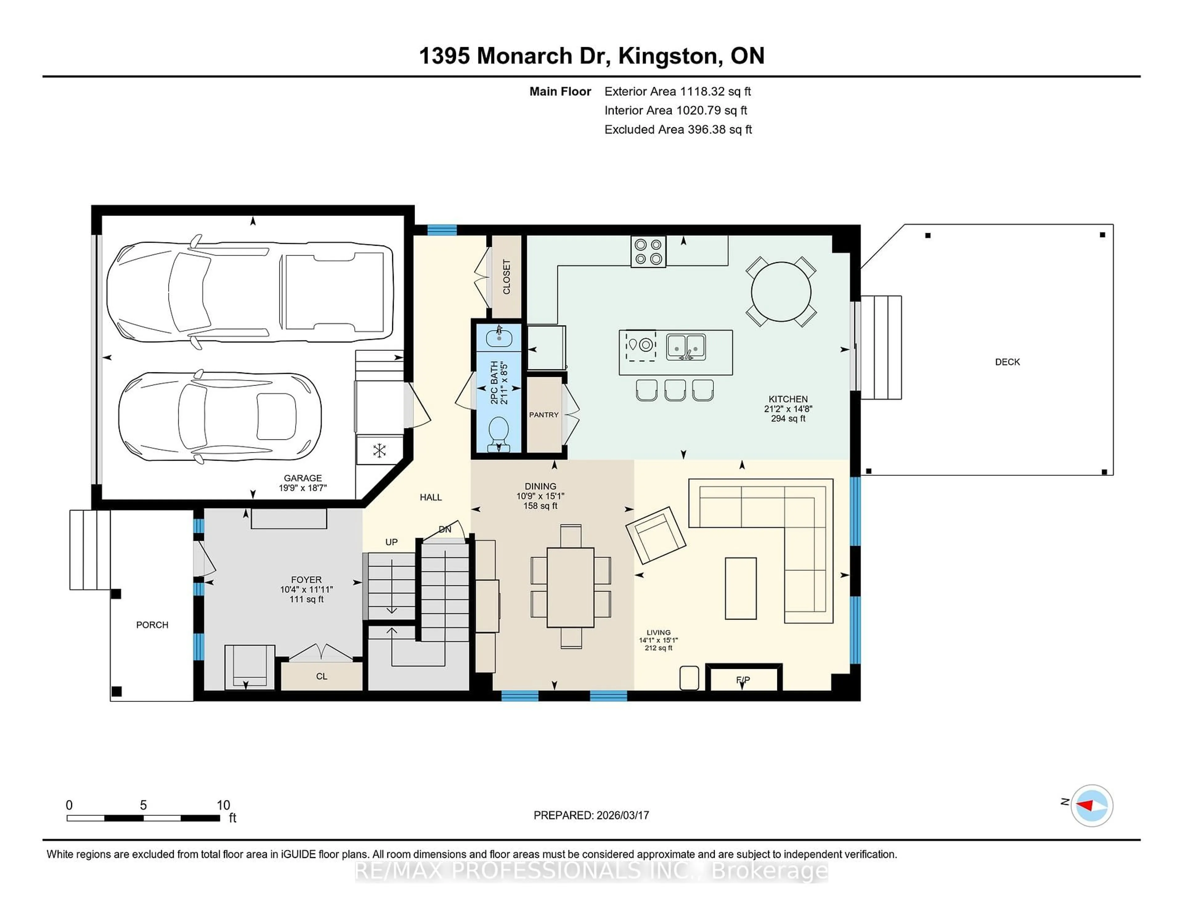 Floor plan for 1395 Monarch Dr, Kingston Ontario K7P 0S1