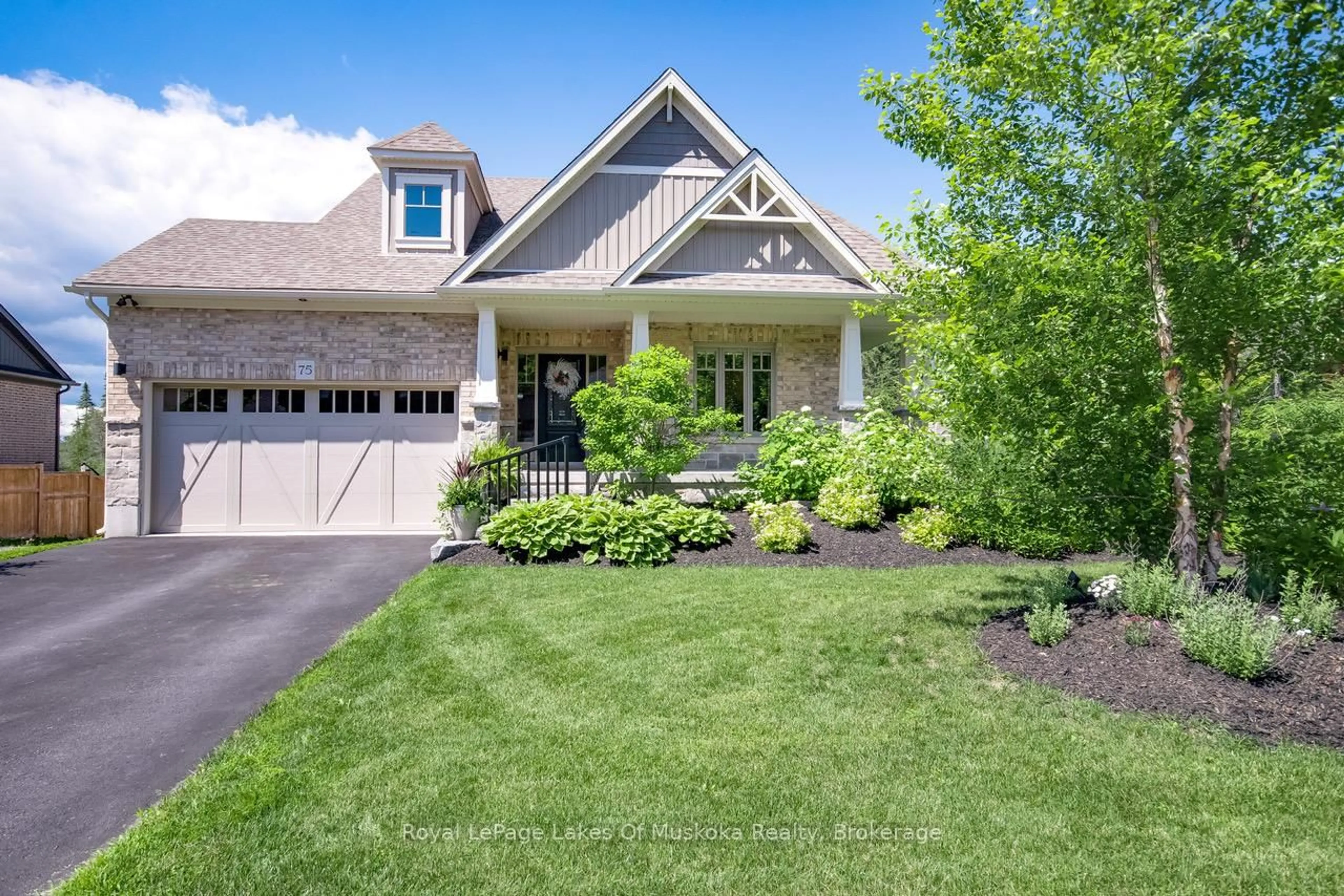 Home with brick exterior material, street for 75 SELKIRK Dr, Huntsville Ontario P1H 0C6