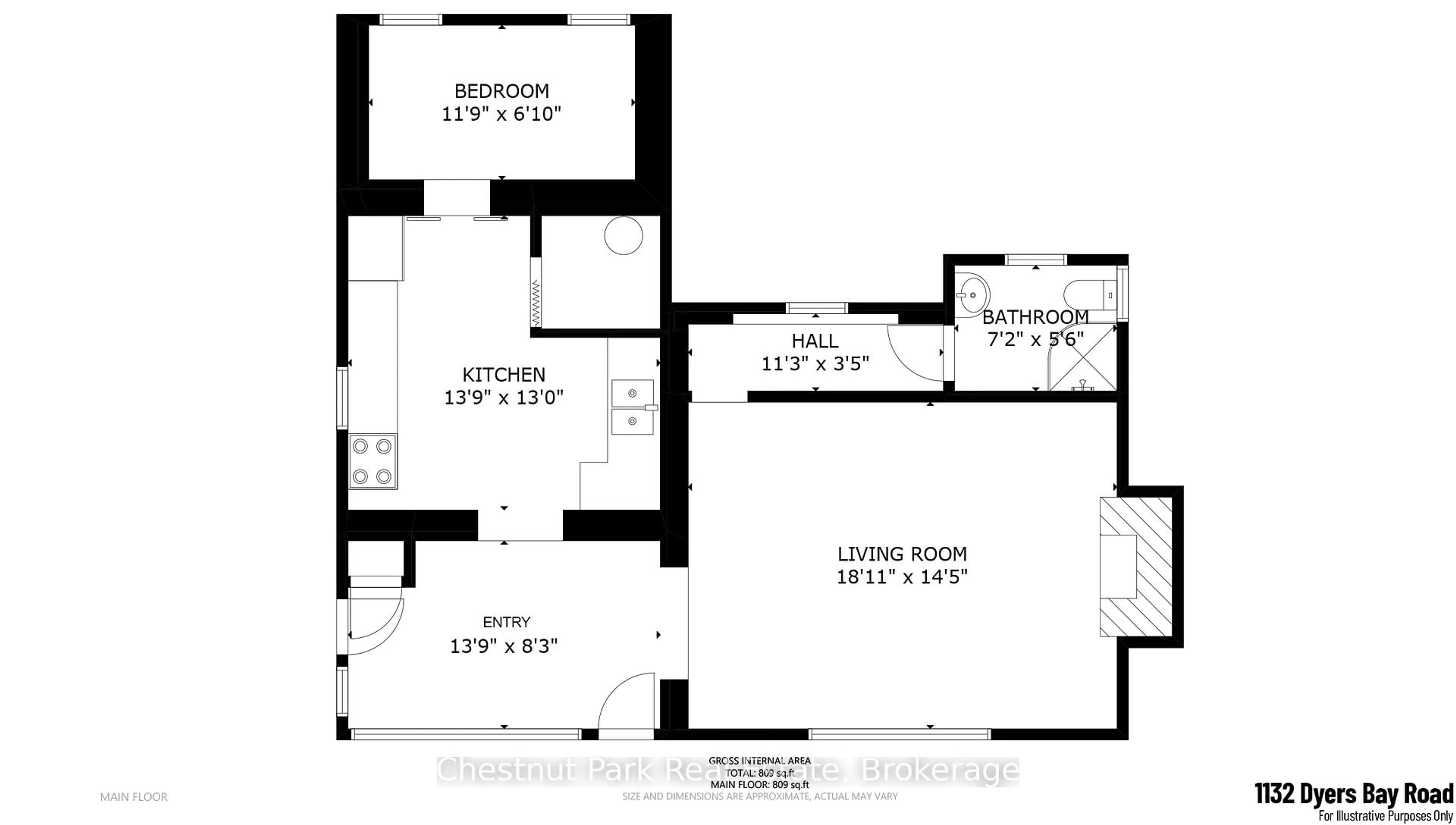 Floor plan for 1132 Dyers Bay Rd, Northern Bruce Peninsula Ontario N0H 1Z0