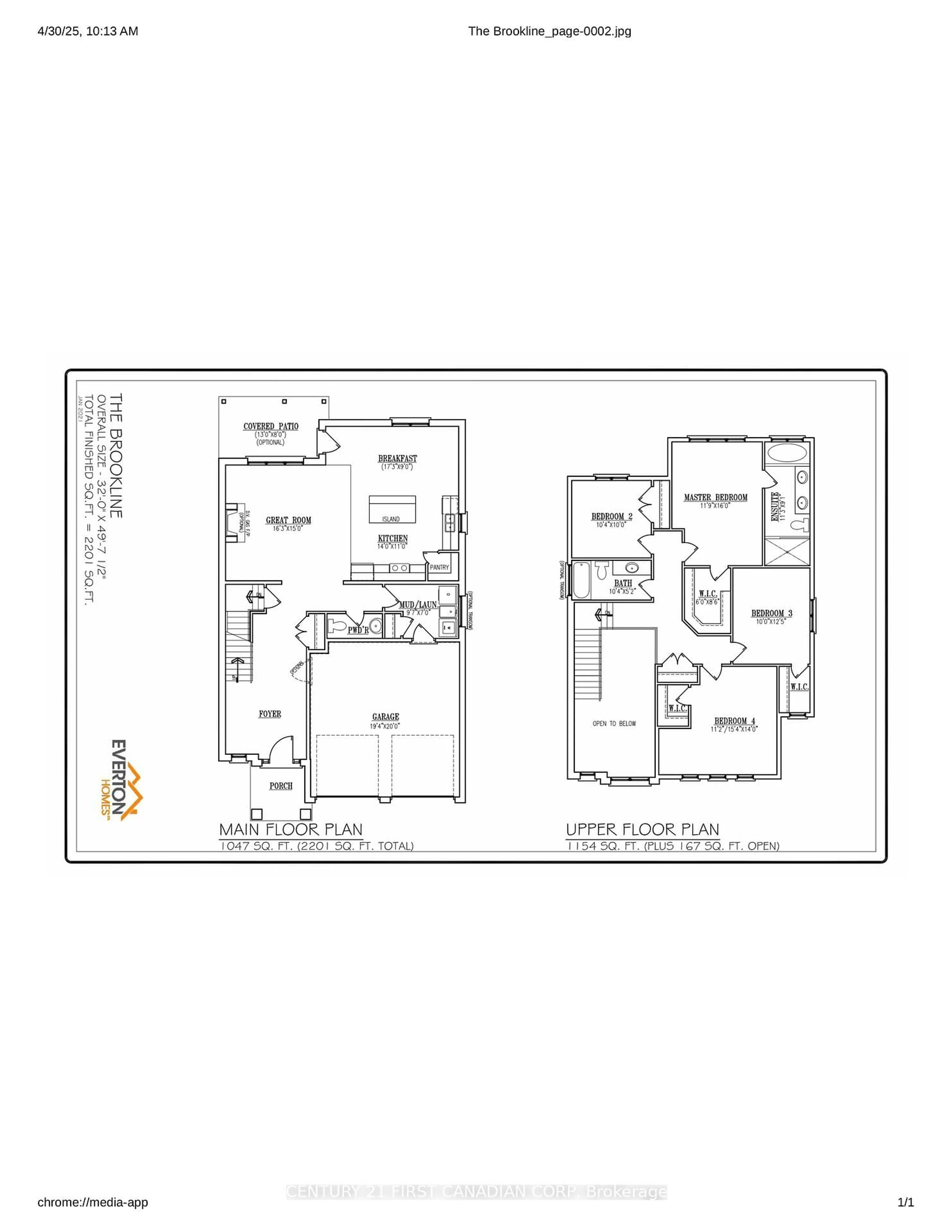 Floor plan for LOT 33 UPPER WEST Ave, London South Ontario N6K 0J9