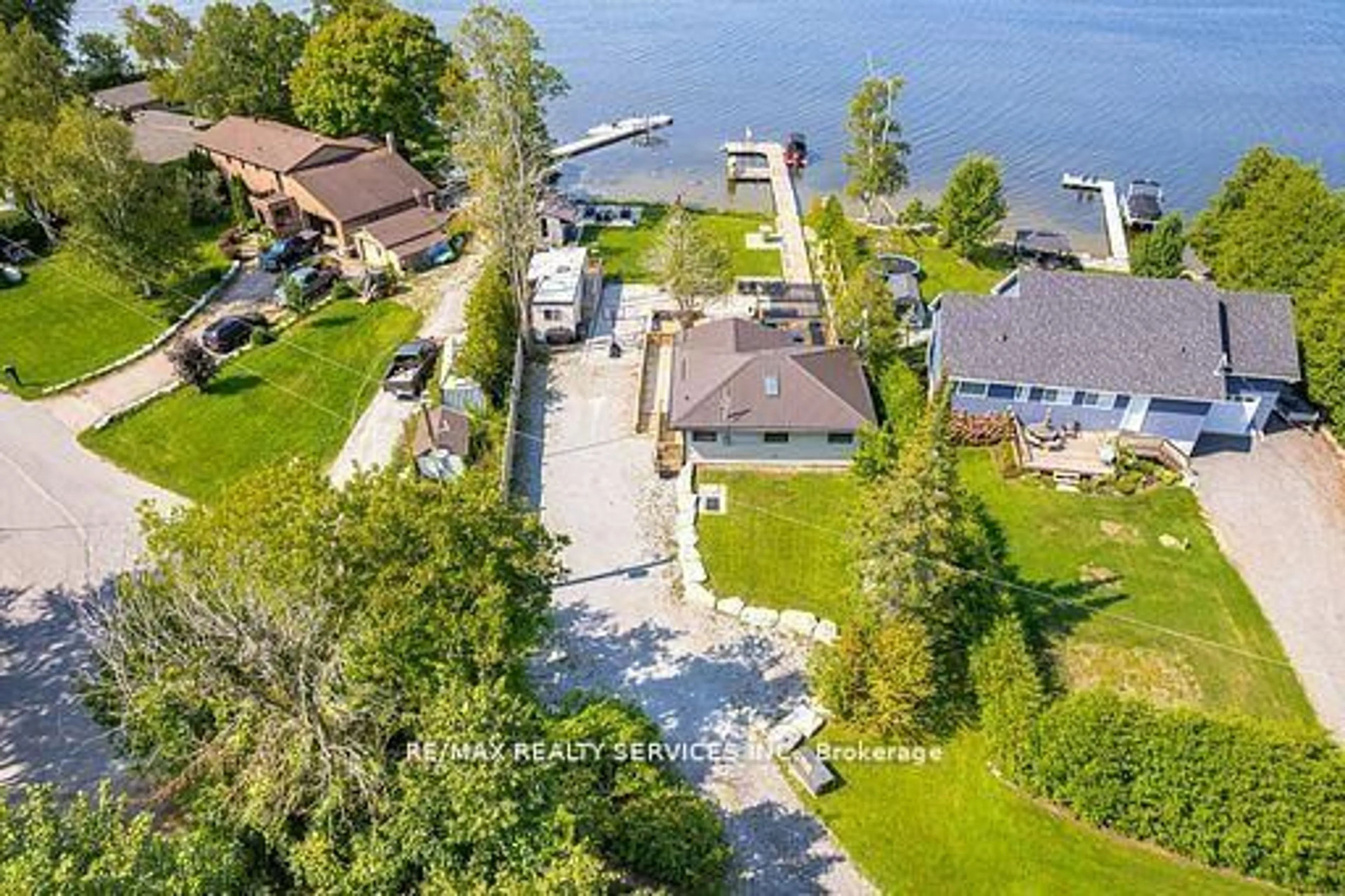 A pic from outside/outdoor area/front of a property/back of a property/a pic from drone, water/lake/river/ocean view for 28 Eldonia Rd, Kawartha Lakes Ontario K0M 2B0
