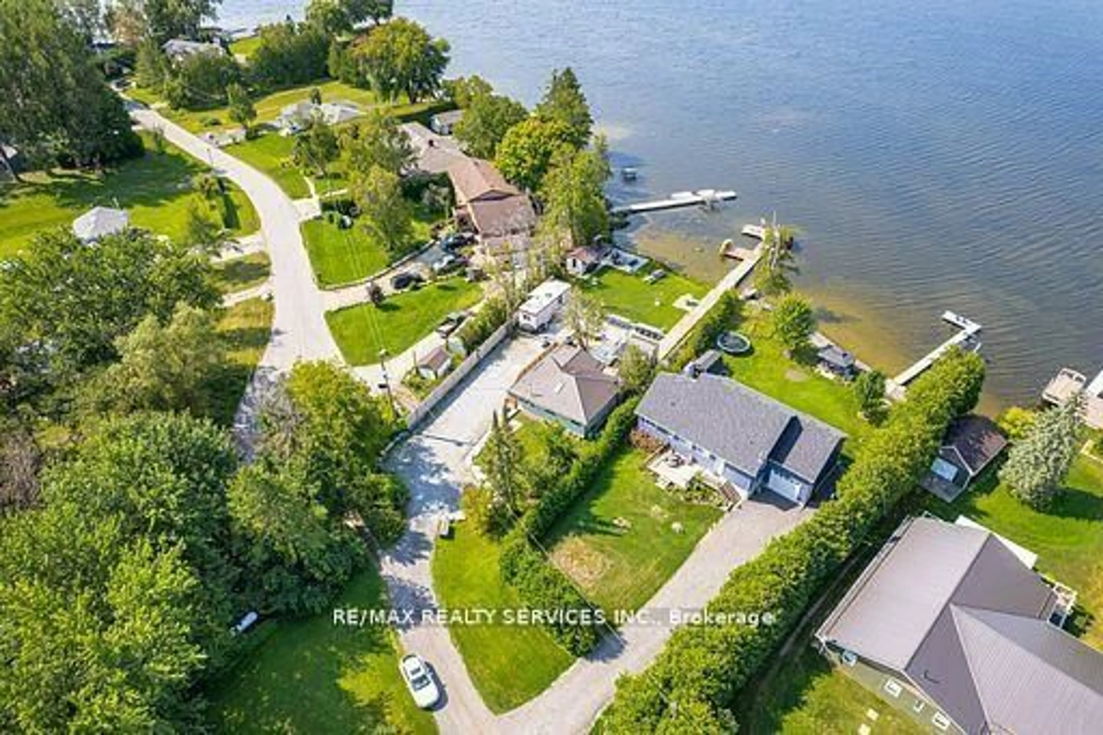 A pic from outside/outdoor area/front of a property/back of a property/a pic from drone, water/lake/river/ocean view for 28 Eldonia Rd, Kawartha Lakes Ontario K0M 2B0