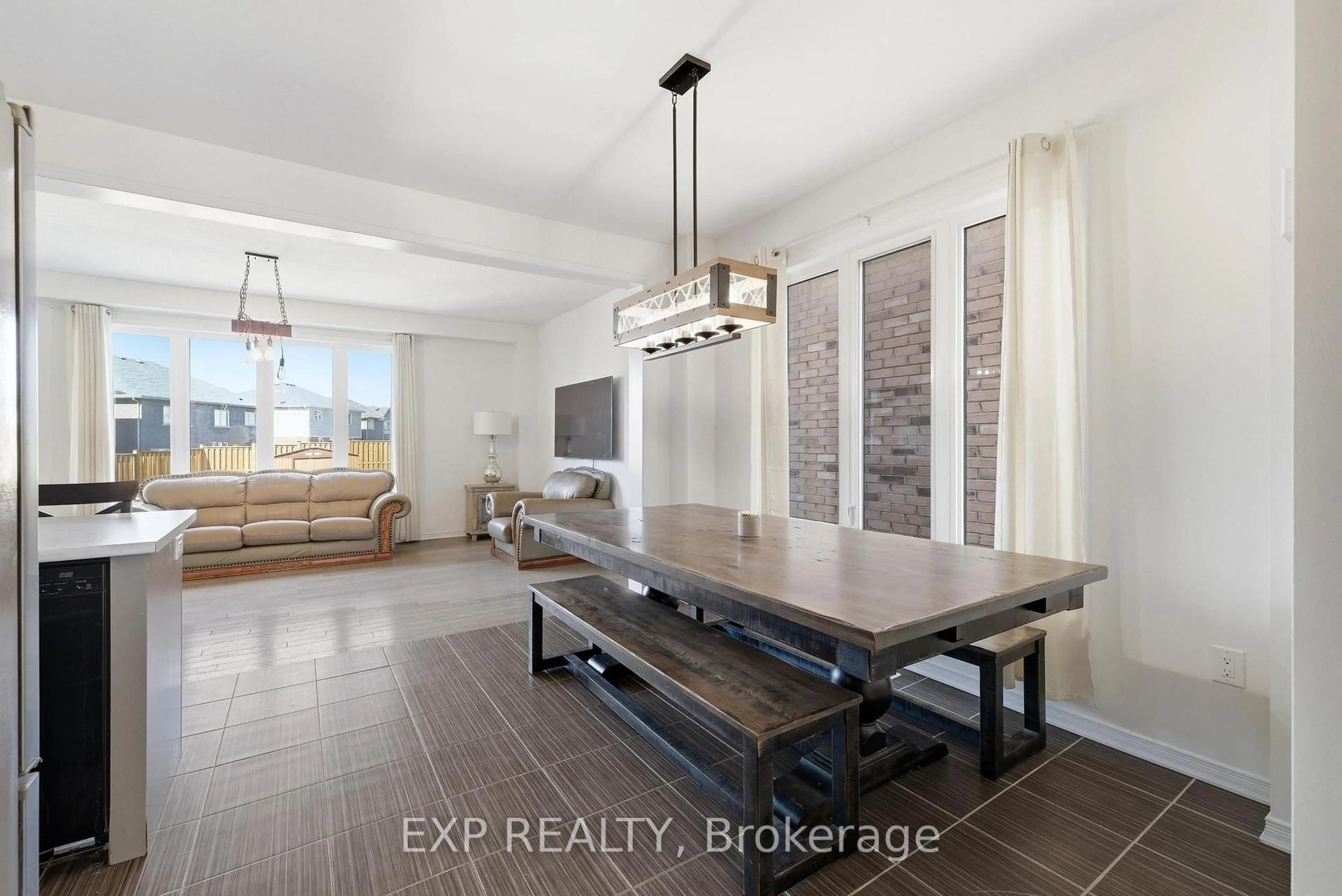 Open concept kitchen, ceramic/tile floor for 96 Stamford St, Woolwich Ontario N0B 1M0