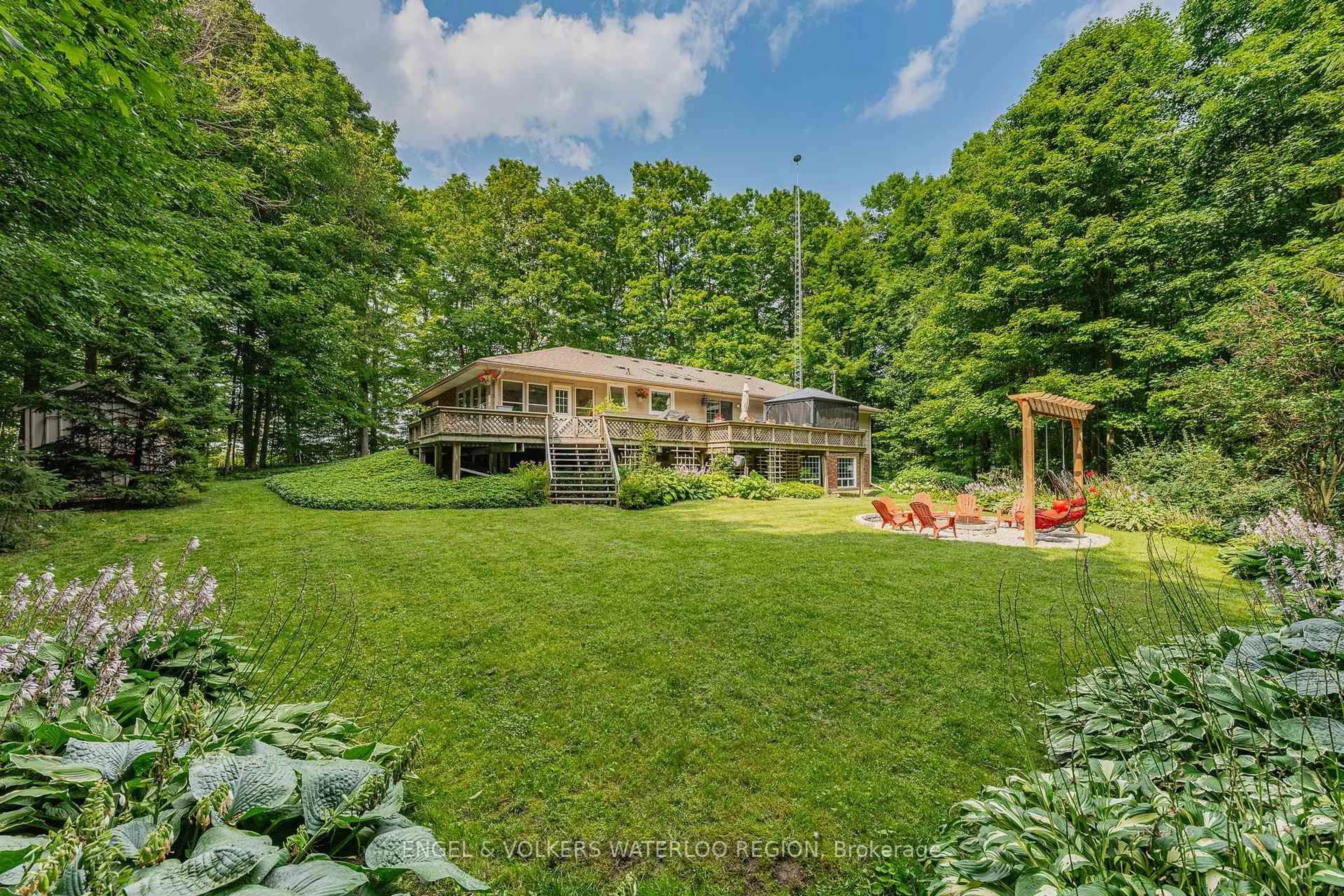 A pic from outside/outdoor area/front of a property/back of a property/a pic from drone, water/lake/river/ocean view for 1283 Wilby Rd, Wilmot Ontario N0B 2L0