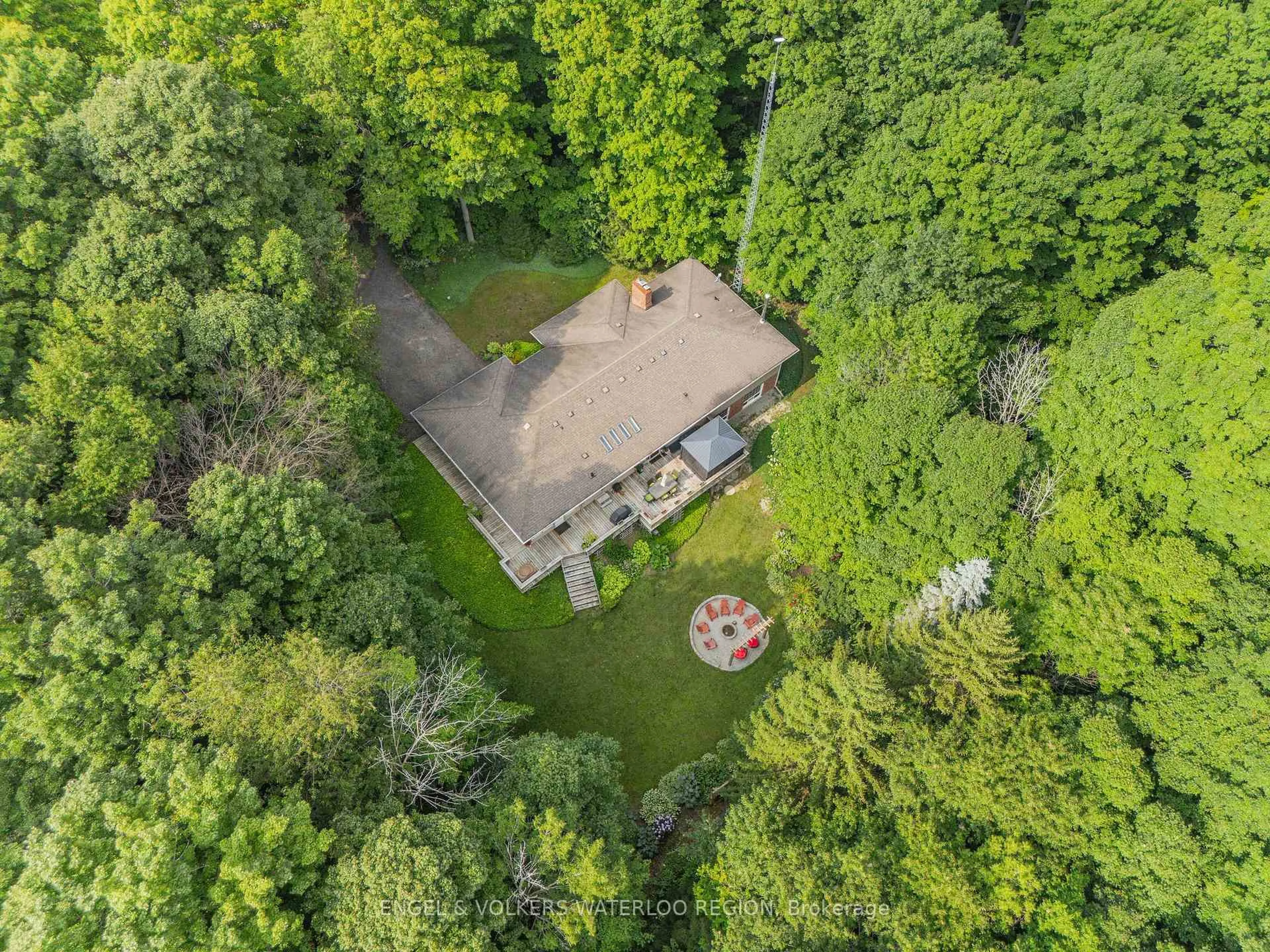 A pic from outside/outdoor area/front of a property/back of a property/a pic from drone, forest/trees view for 1283 Wilby Rd, Wilmot Ontario N0B 2L0