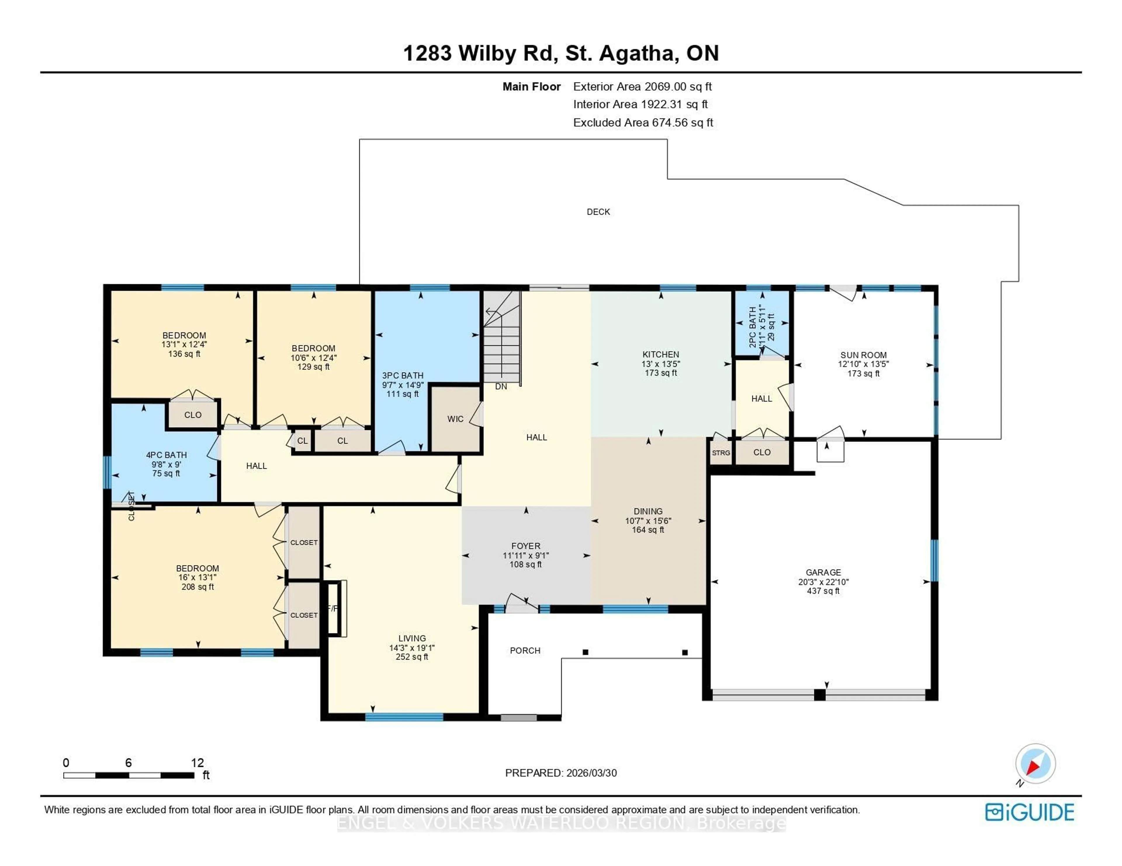 Floor plan for 1283 Wilby Rd, Wilmot Ontario N0B 2L0