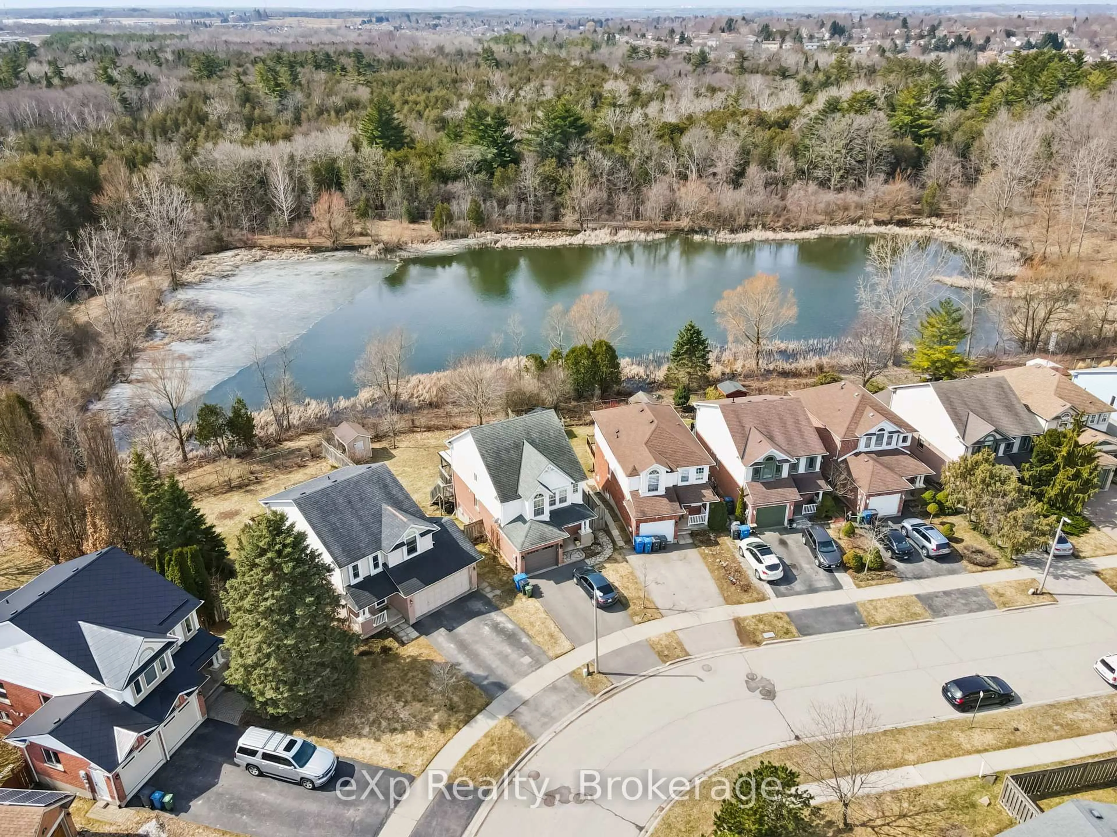 A pic from outside/outdoor area/front of a property/back of a property/a pic from drone, water/lake/river/ocean view for 59 Southcreek Tr, Guelph Ontario N1G 4Y9