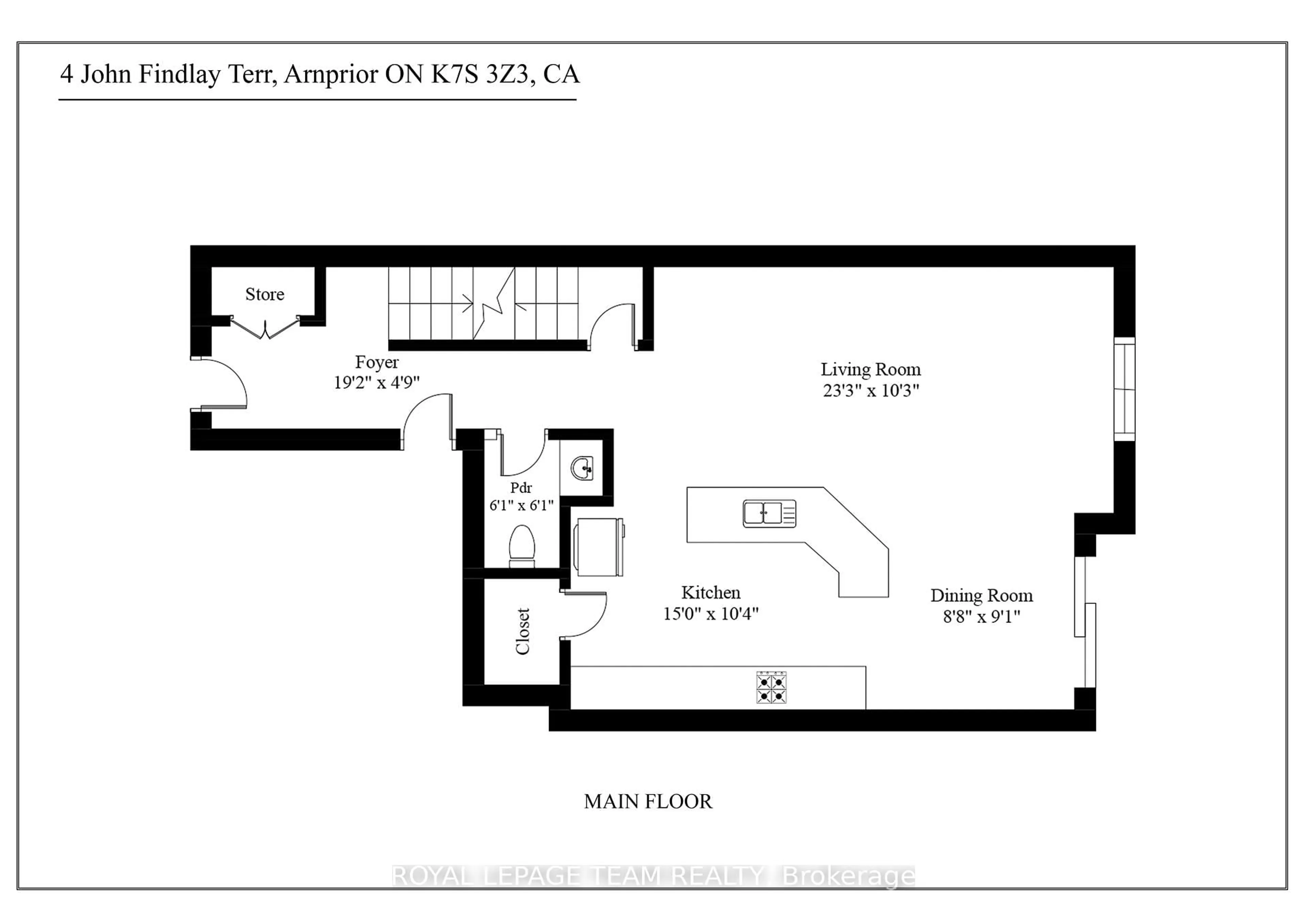 Floor plan for 4 John Findlay Terr, Arnprior Ontario K7S 3Z3