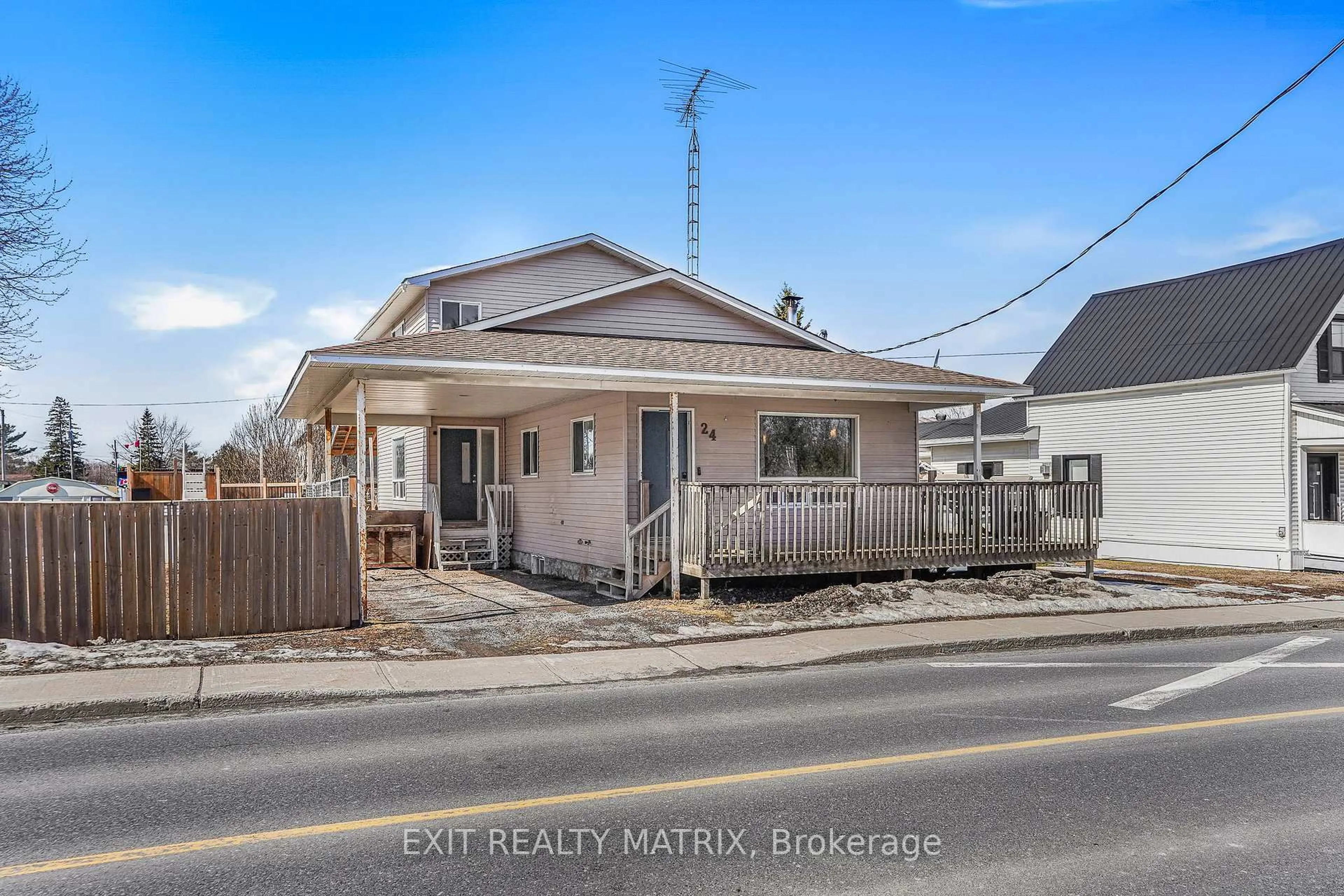 Home with vinyl exterior material, street for 24 Main St, North Glengarry Ontario K0C 1T0