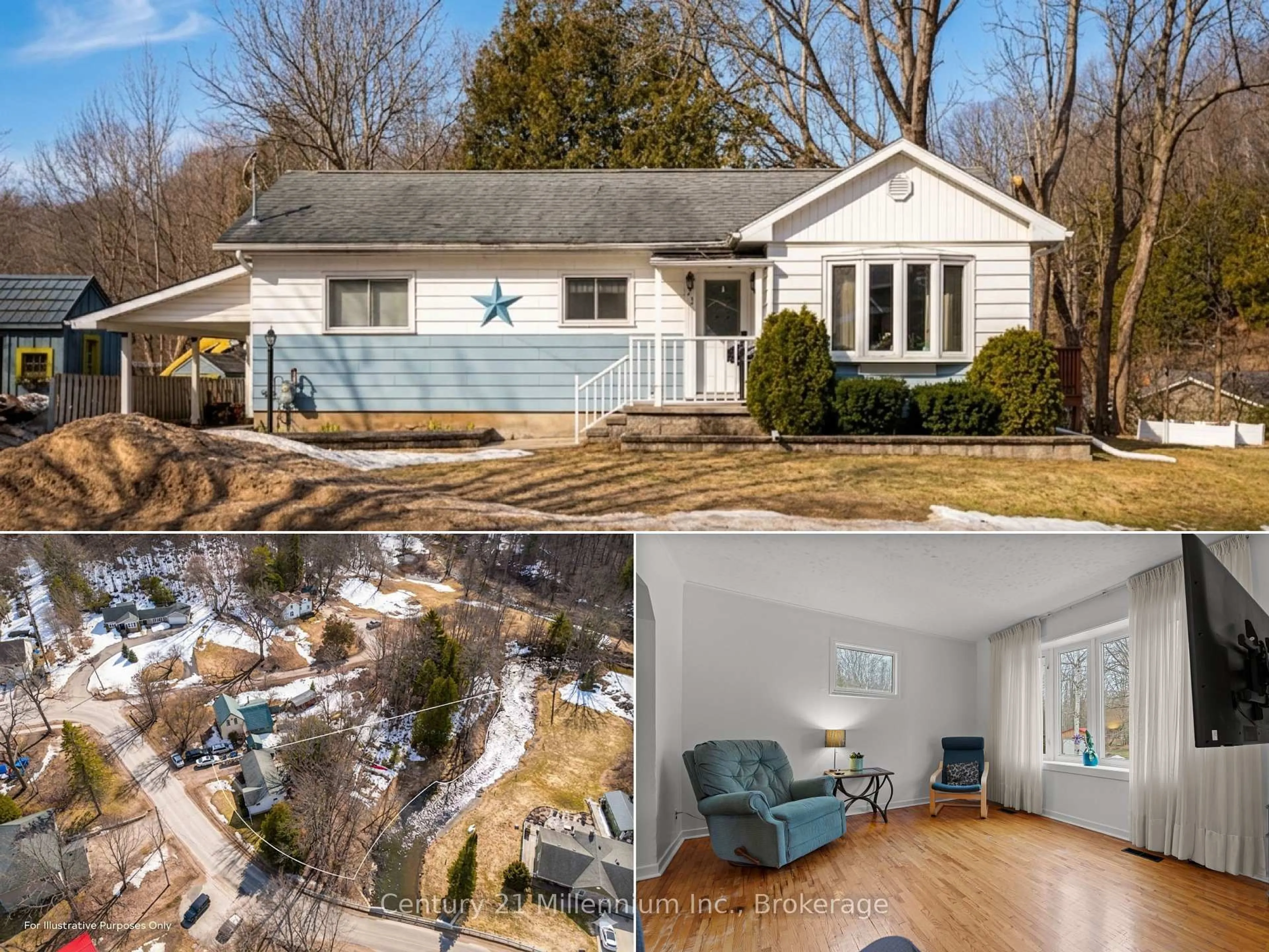 A pic from outside/outdoor area/front of a property/back of a property/a pic from drone, water/lake/river/ocean view for 1420 7th Ave, Owen Sound Ontario N4K 5K8