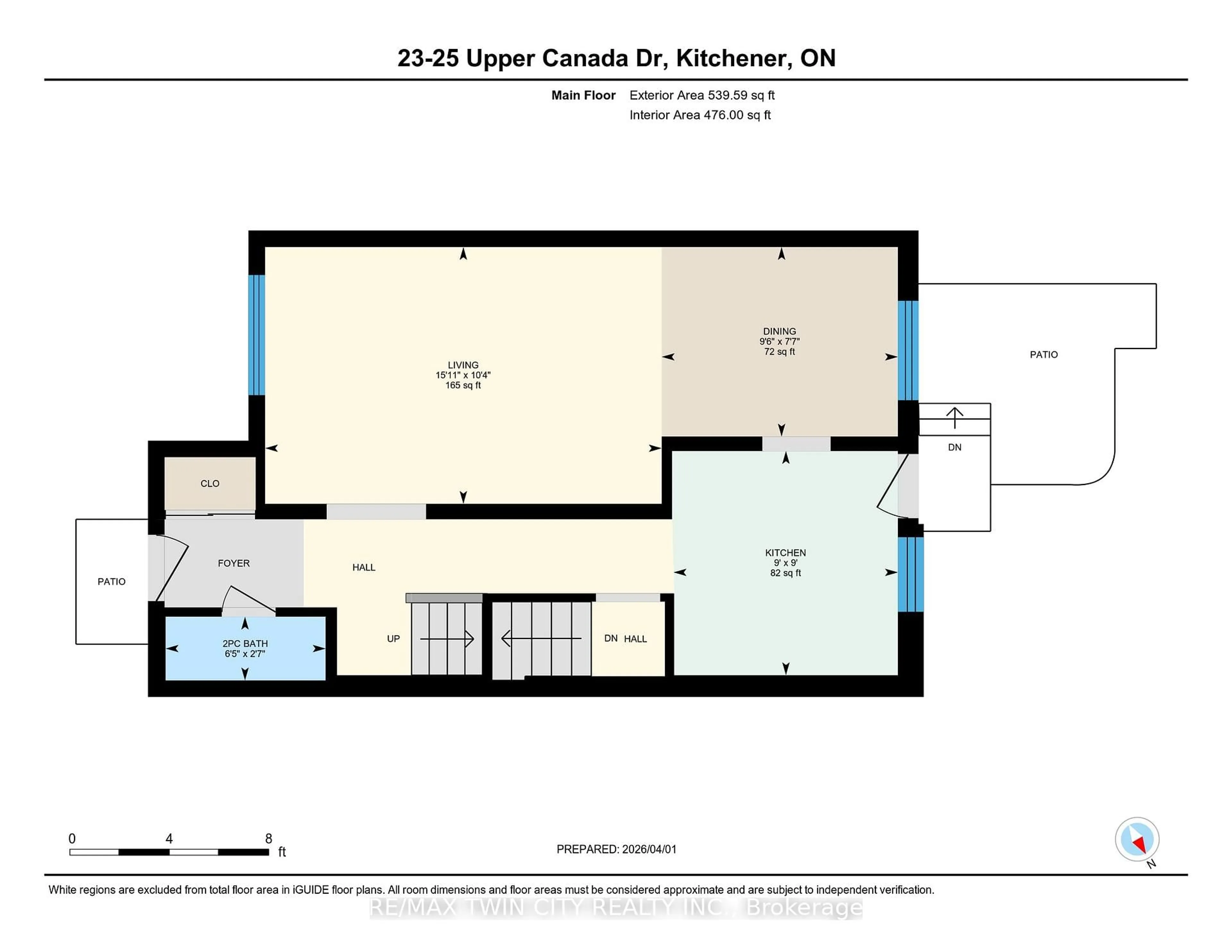 Floor plan for 25 Upper Canada Dr #23, Kitchener Ontario N2P 1G2