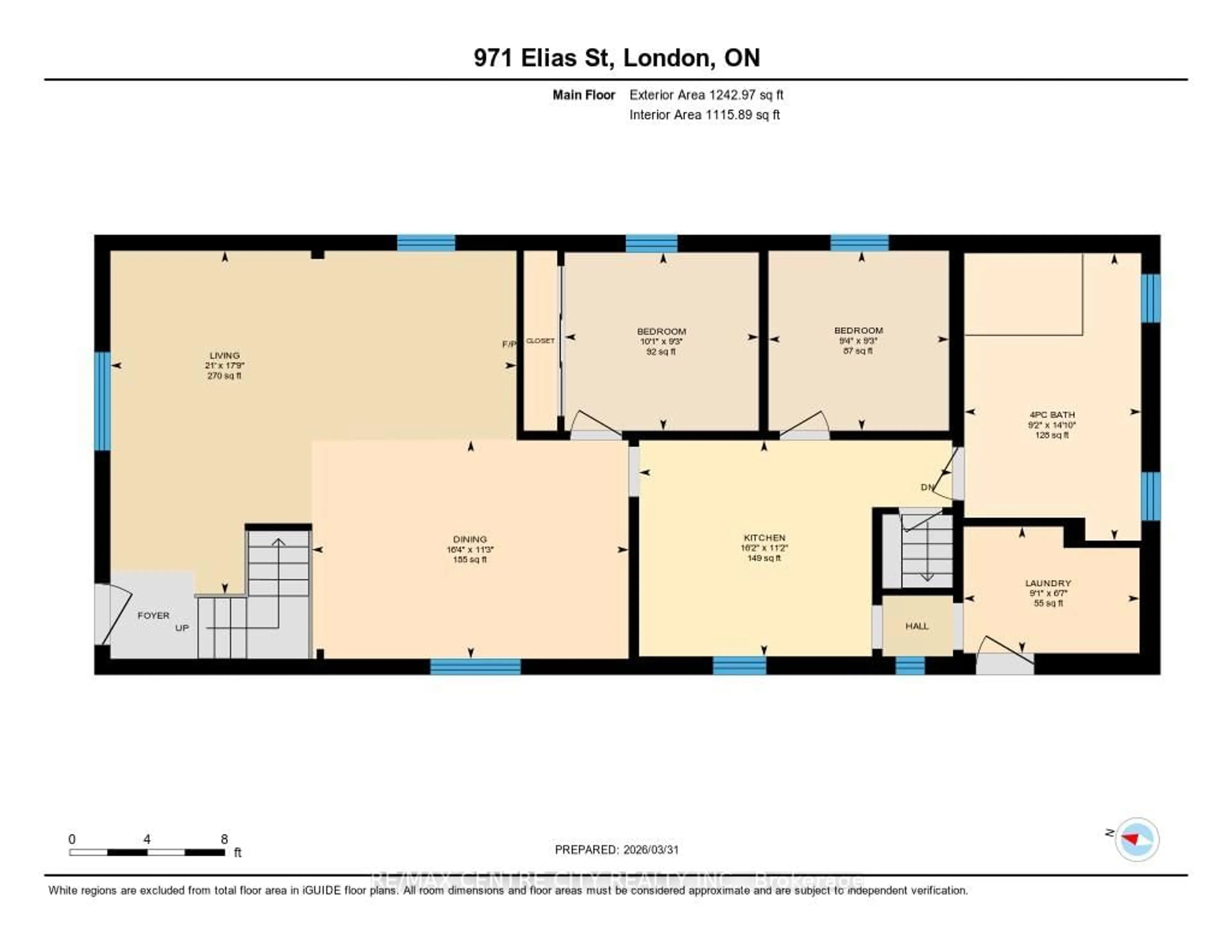 Floor plan for 971 Elias St, London East Ontario N5W 3P5