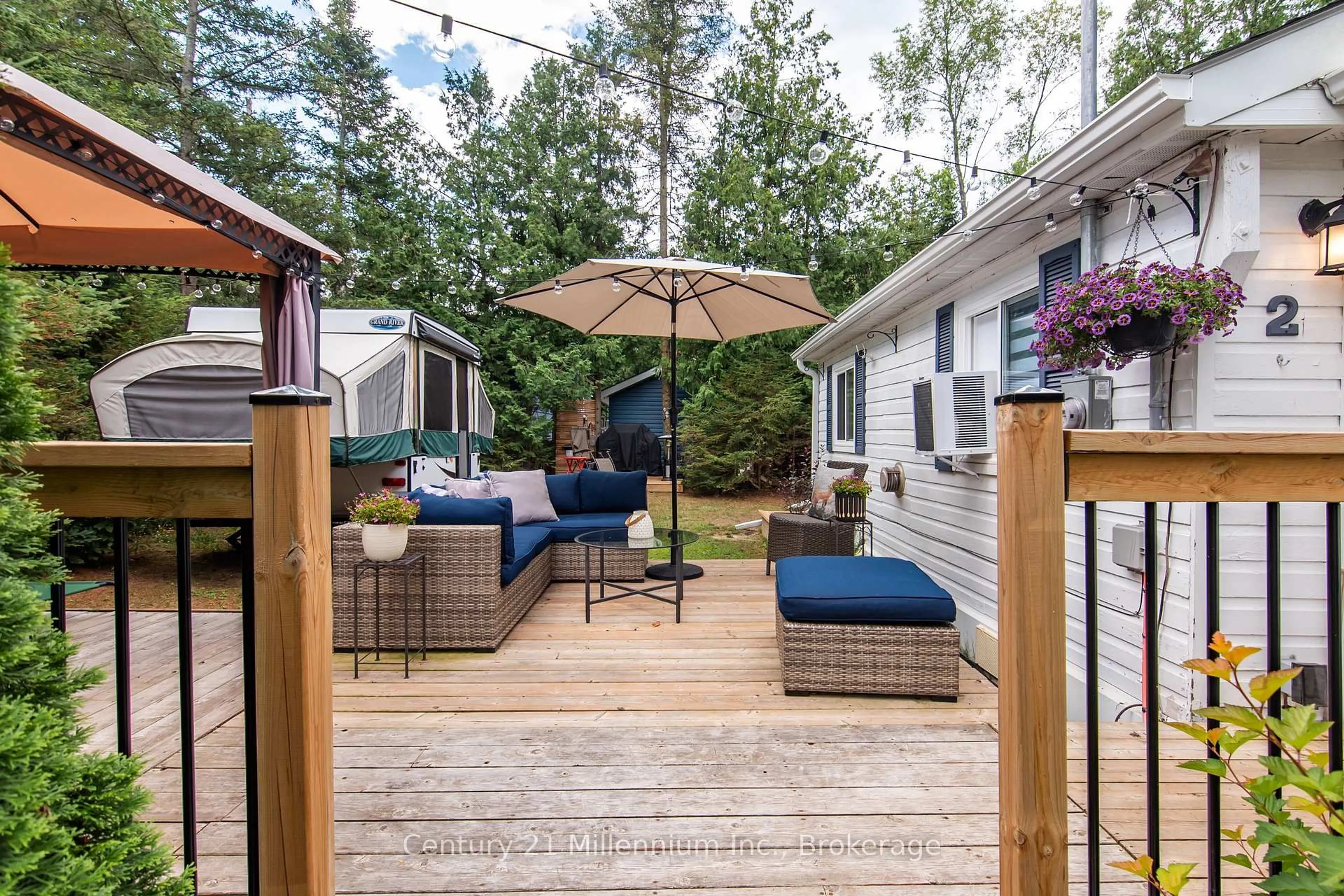 Patio, forest/trees view for 2 Hamilton Pl, South Bruce Peninsula Ontario N0H 2G0