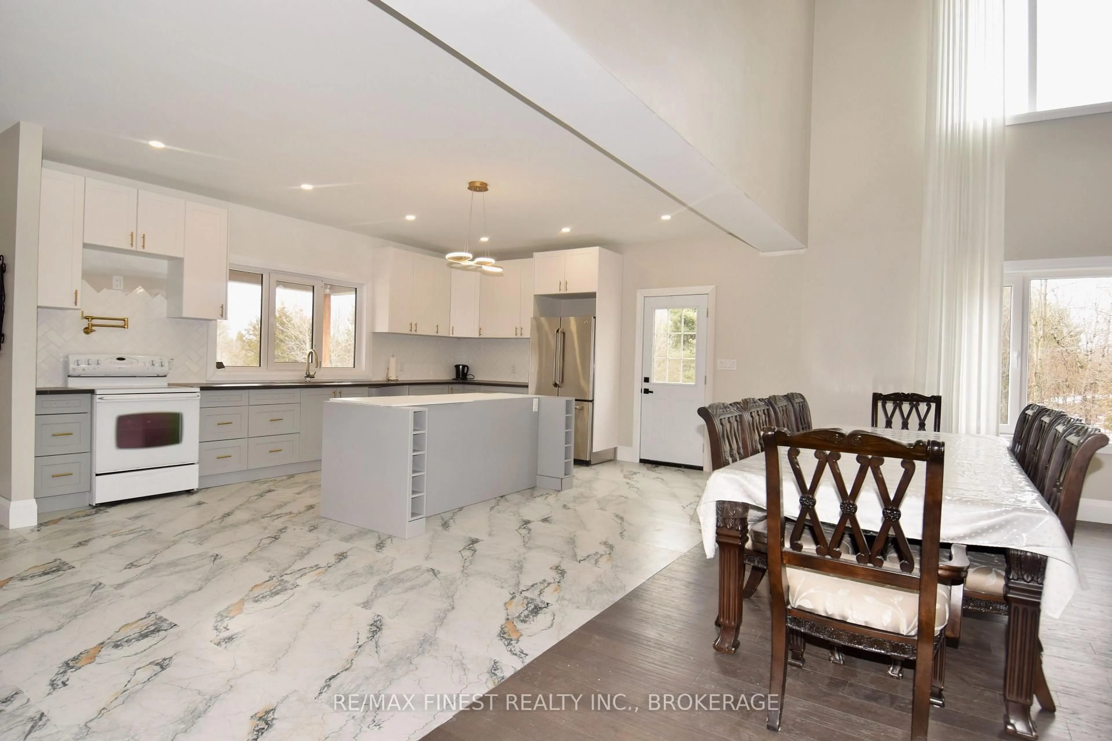 Open concept kitchen, ceramic/tile floor for 293 Bradshaw Rd, Tichborne Ontario K0H 2V0