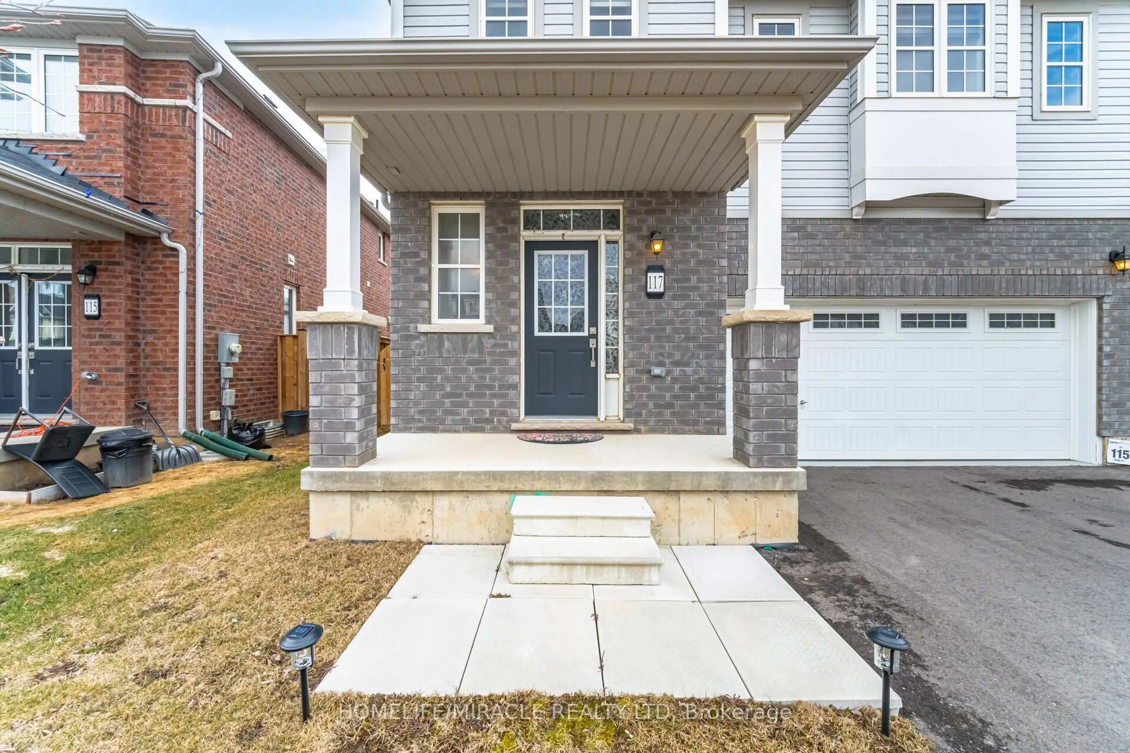 Home with brick exterior material, street for 117 Longboat Ru, Brantford Ontario N3T 0R8