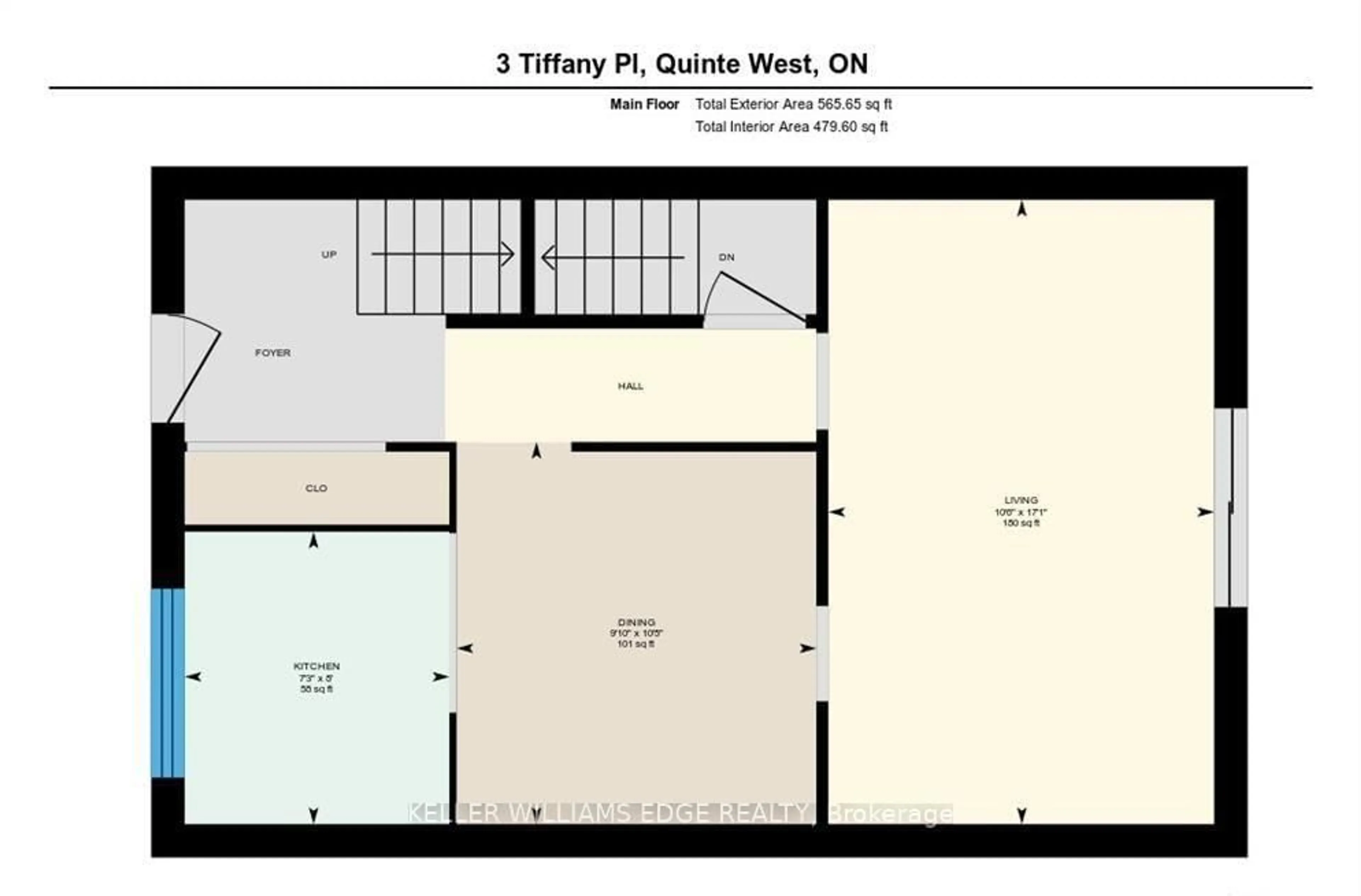 Floor plan for 3 Tiffany Pl #3, Quinte West Ontario K8V 6A3