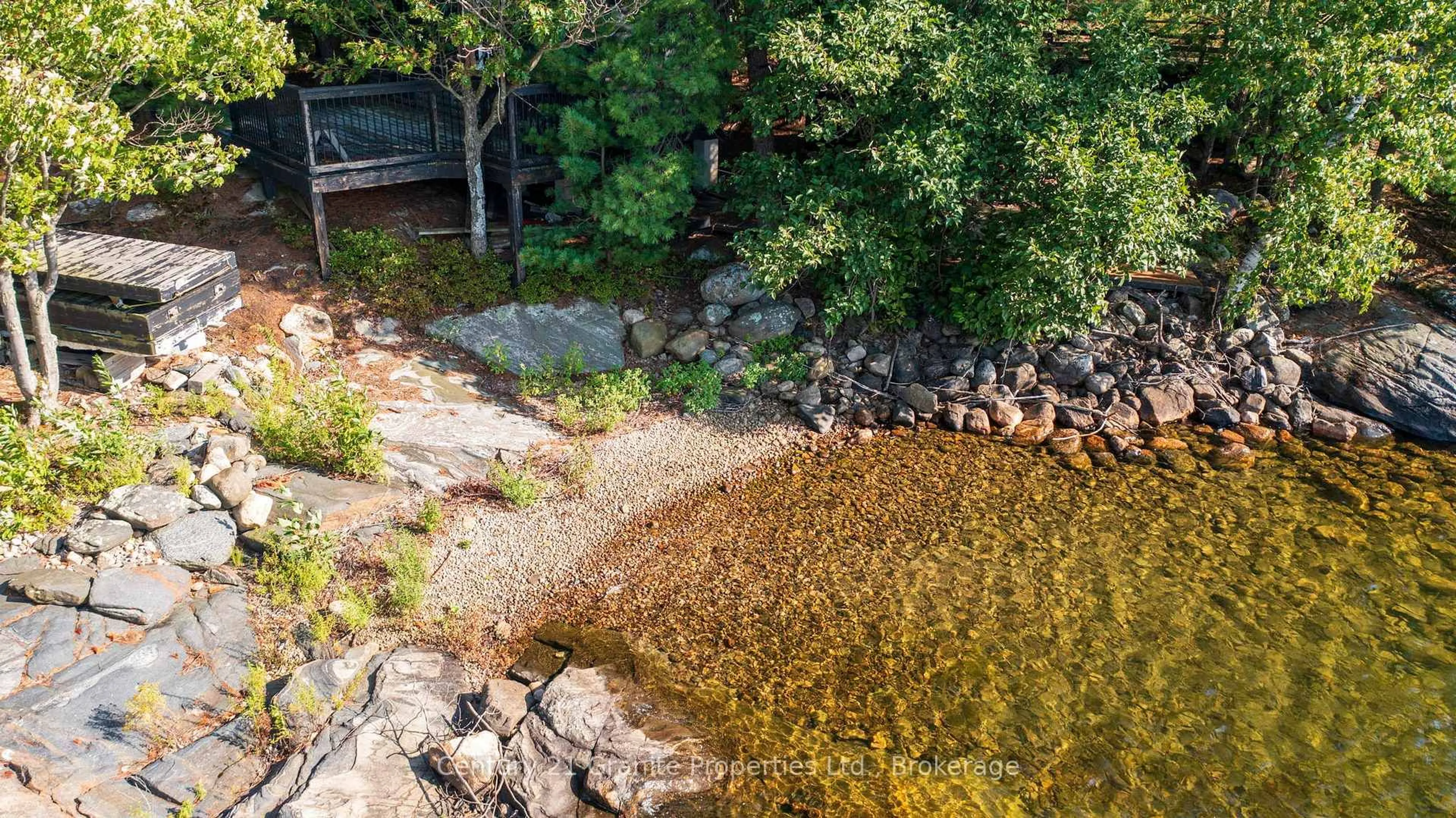 A pic from outside/outdoor area/front of a property/back of a property/a pic from drone, water/lake/river/ocean view for 1 PARTRIDGE Island, McDougall Ontario P0G 1G0