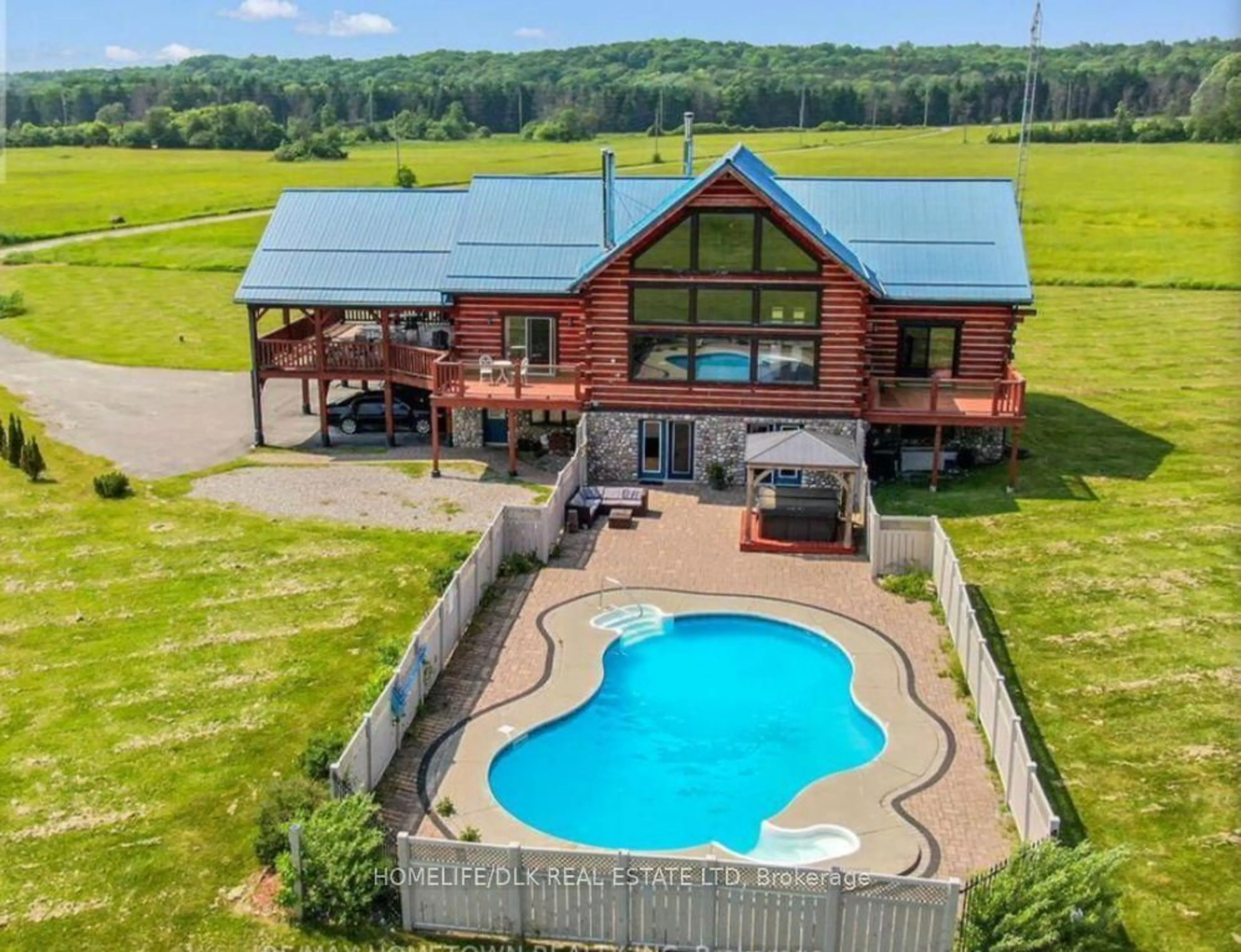 A pic from outside/outdoor area/front of a property/back of a property/a pic from drone, water/lake/river/ocean view for 333 County Road 5 Rd, Front of Yonge Ontario K0E 1R0